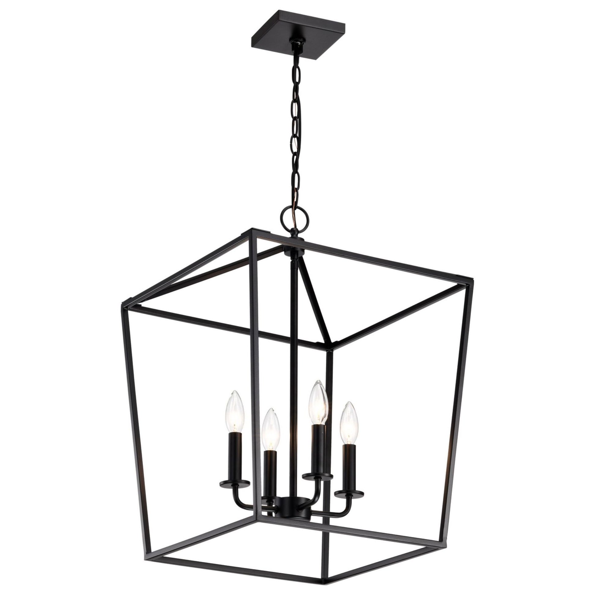 Emma 17" 4 lights Pendant, Dark Bronze Finish - Bees Lighting