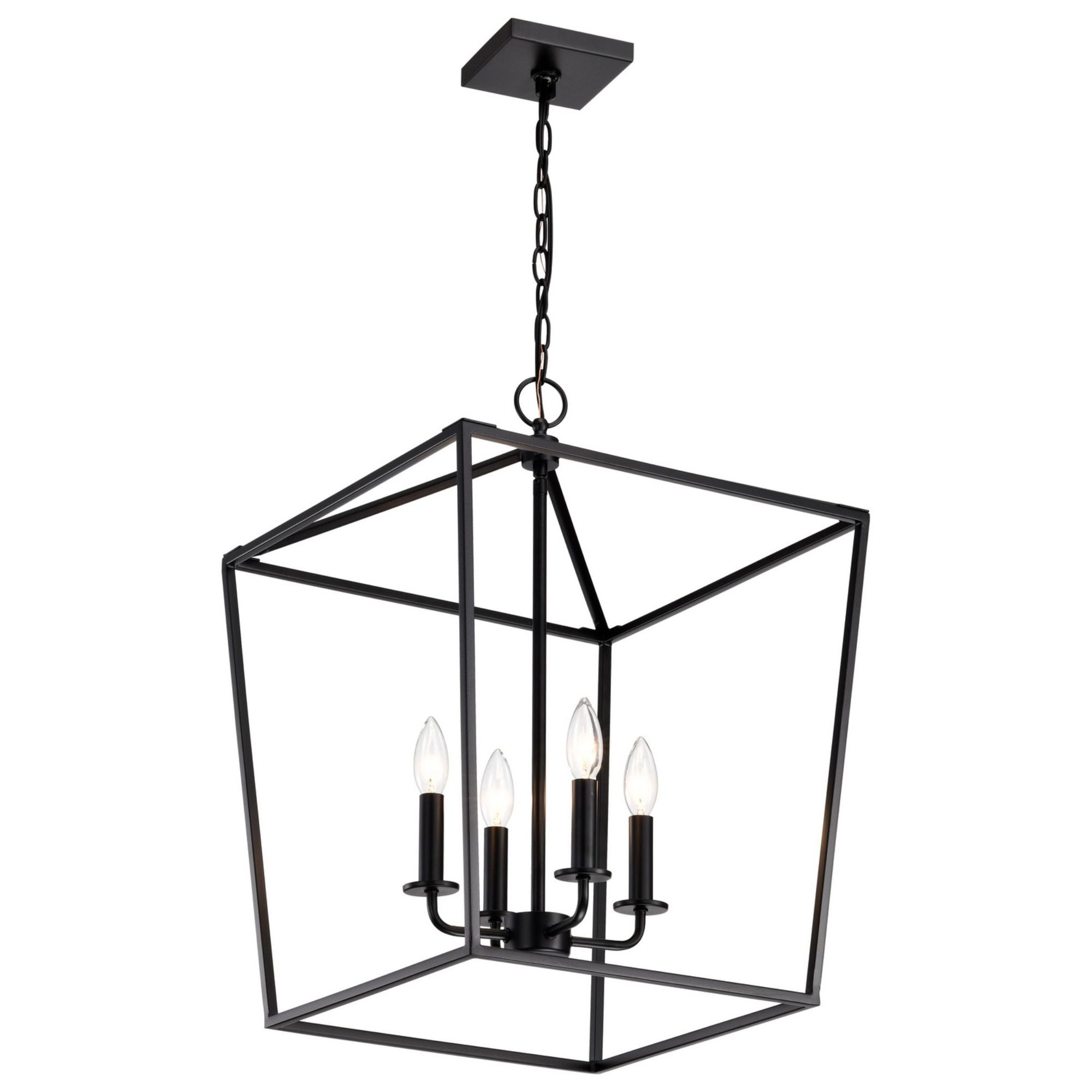 Emma 17" 4 lights Pendant, Dark Bronze Finish - Bees Lighting