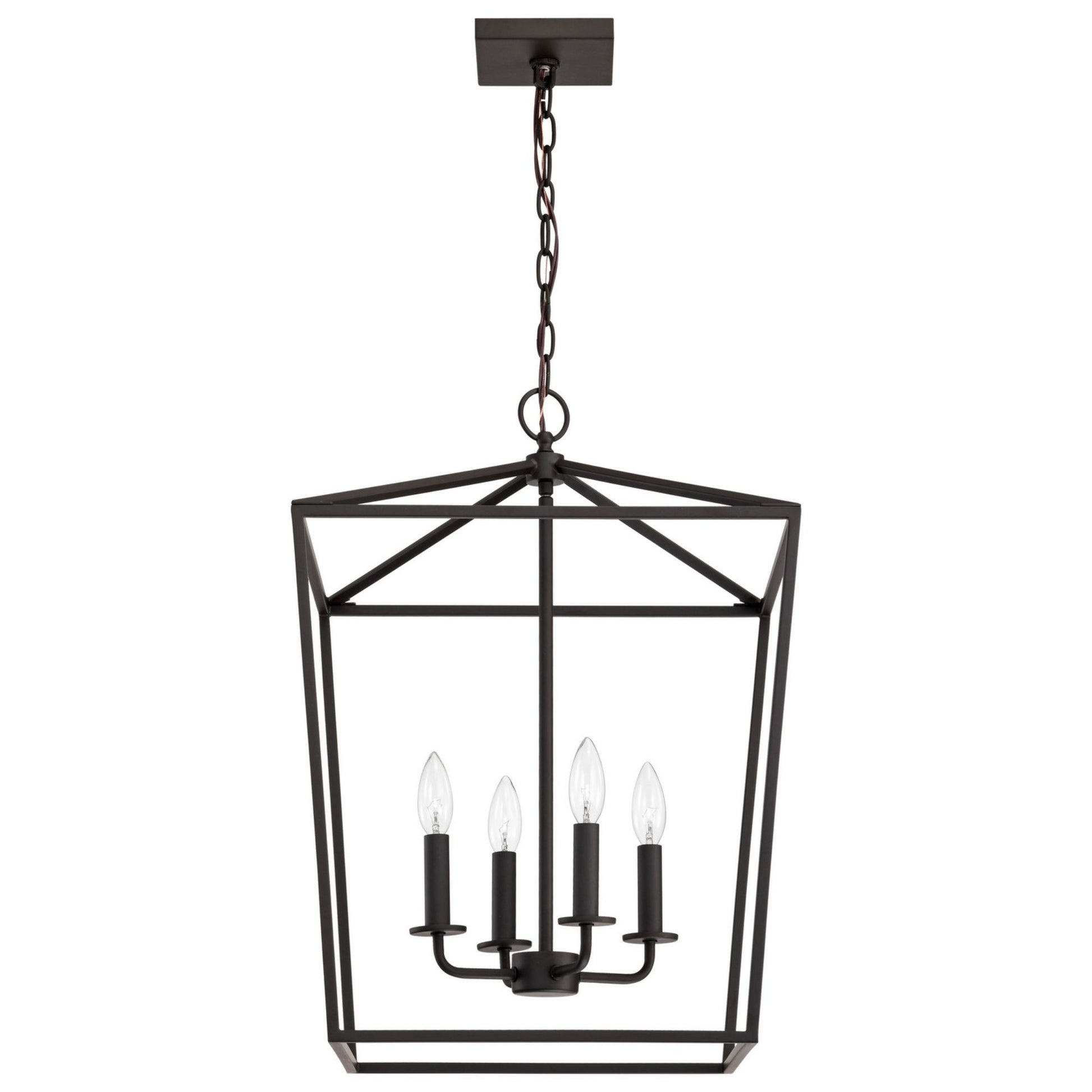 Emma 20" 4 lights Pendant, Dark Bronze Finish - Bees Lighting