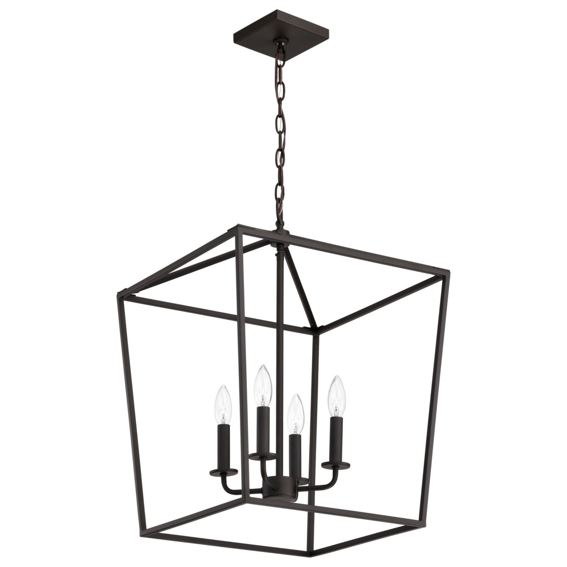 Emma 20" 4 lights Pendant, Dark Bronze Finish - Bees Lighting