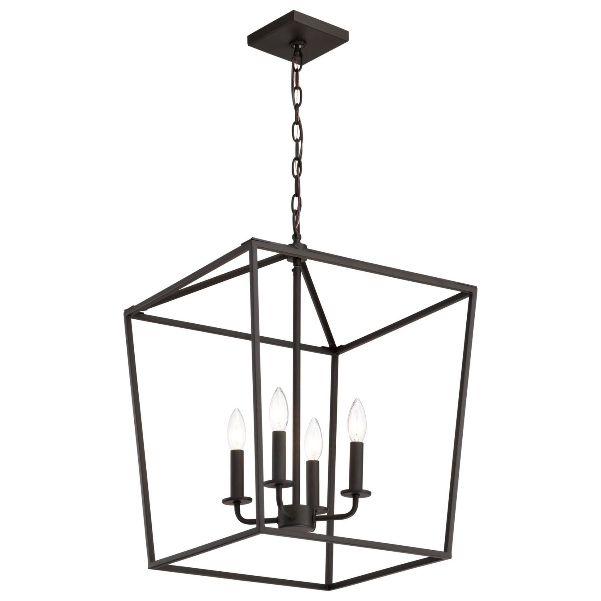 Emma 20" 4 lights Pendant, Dark Bronze Finish - Bees Lighting