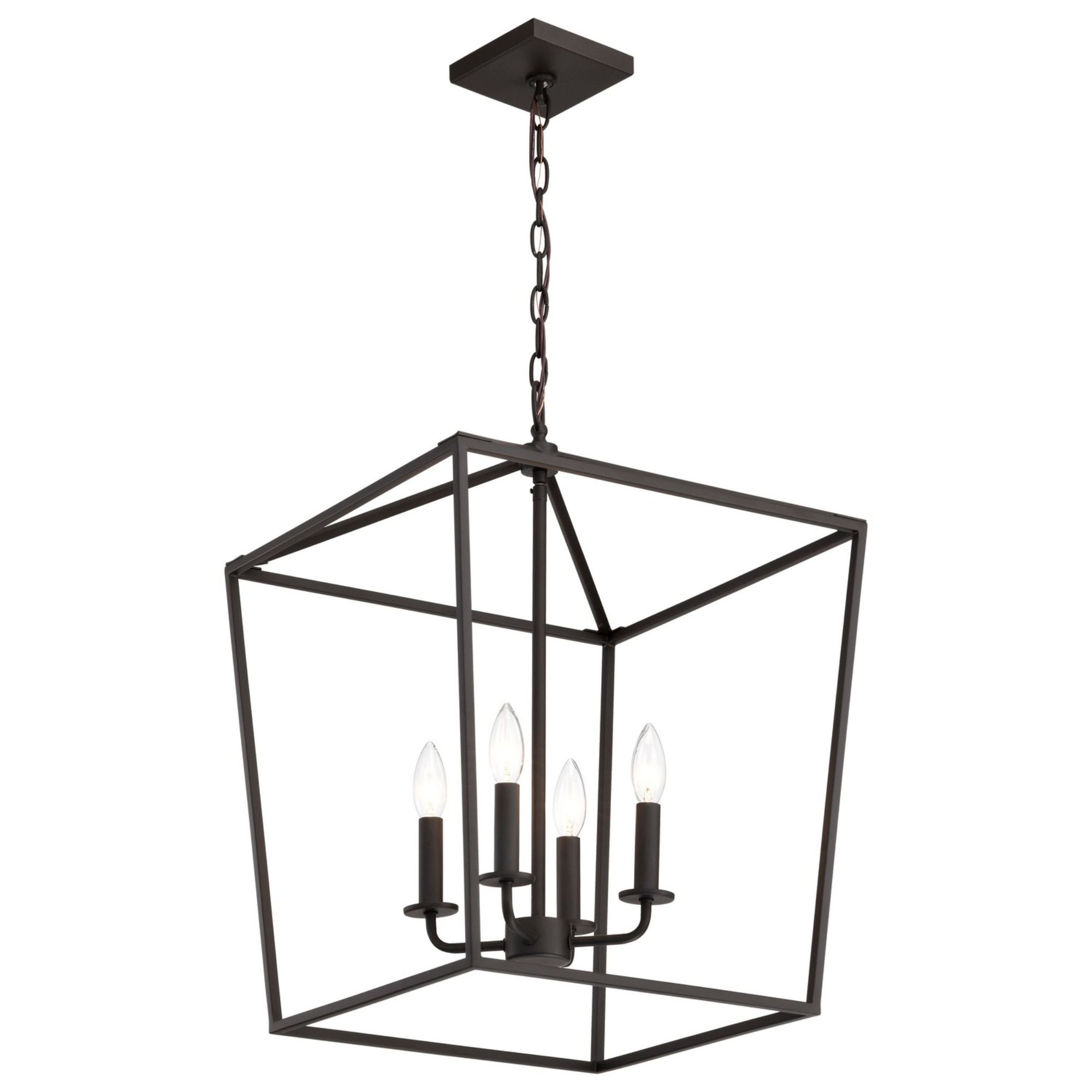Emma 20" 4 lights Pendant, Dark Bronze Finish - Bees Lighting