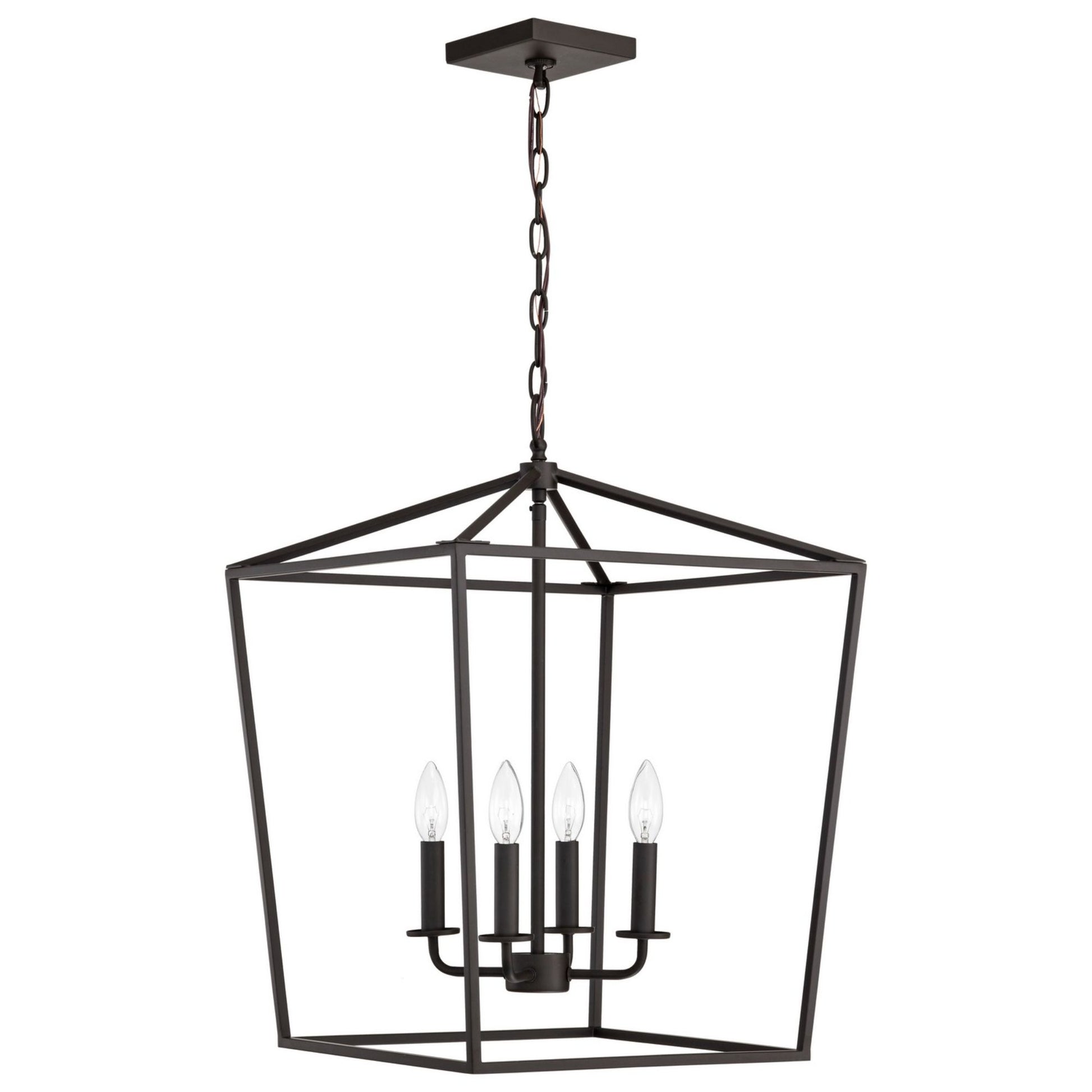 Emma 20" 4 lights Pendant, Dark Bronze Finish - Bees Lighting
