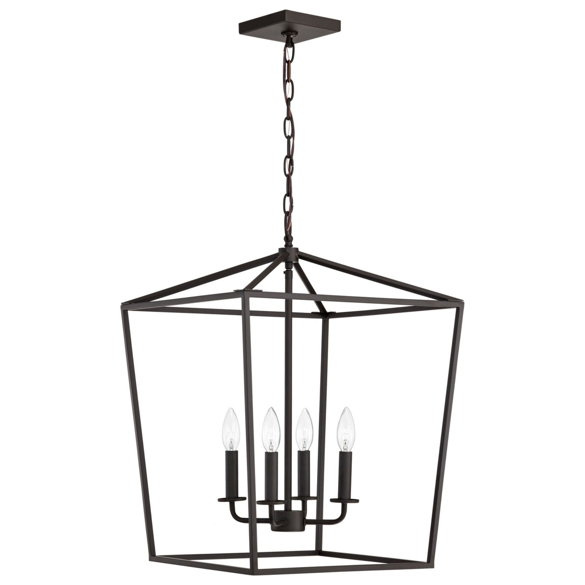 Emma 20" 4 lights Pendant, Dark Bronze Finish - Bees Lighting