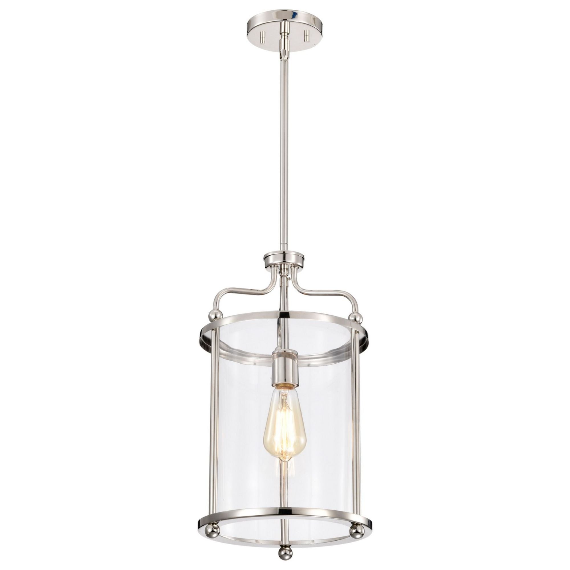 Yorktown 10" Pendant, Polished Nickel Finish - Bees Lighting