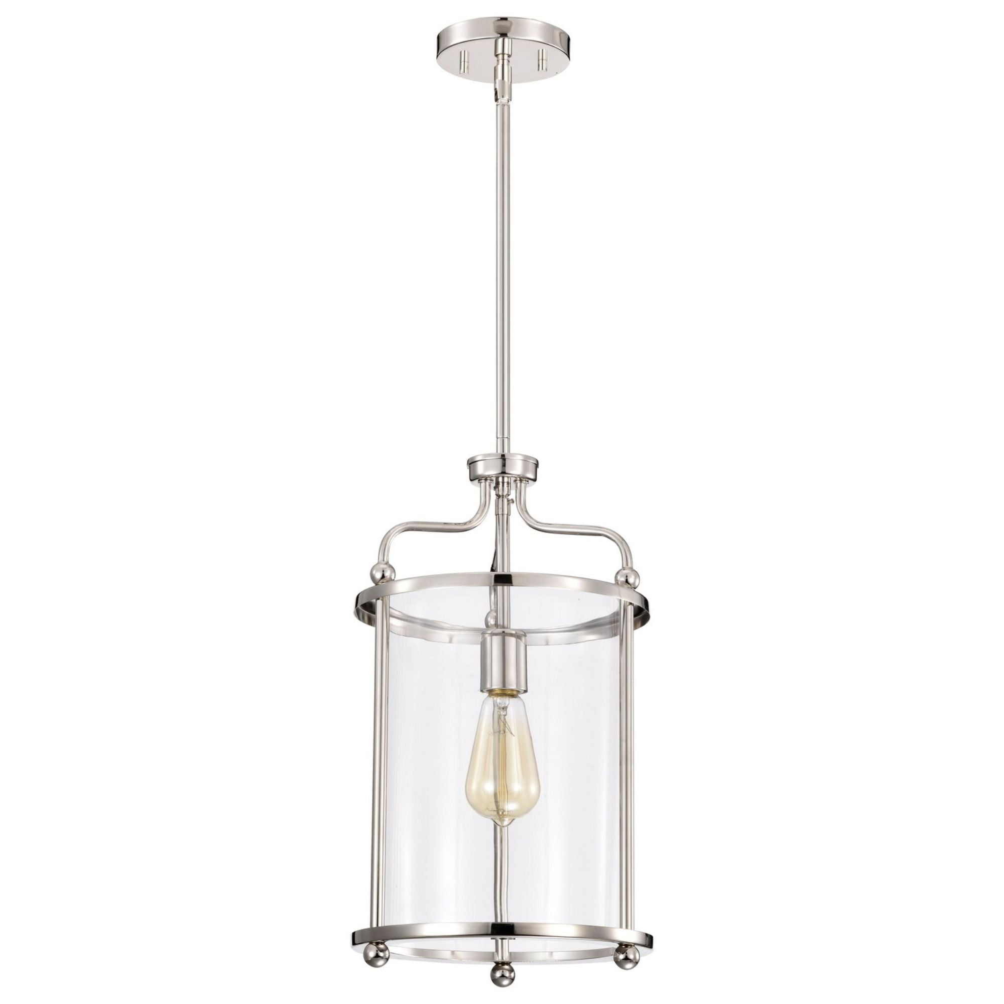 Yorktown 10" Pendant, Polished Nickel Finish - Bees Lighting