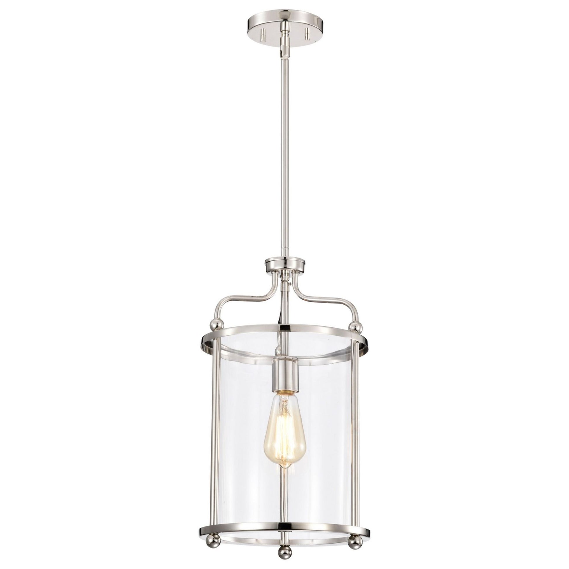 Yorktown 10" Pendant, Polished Nickel Finish - Bees Lighting