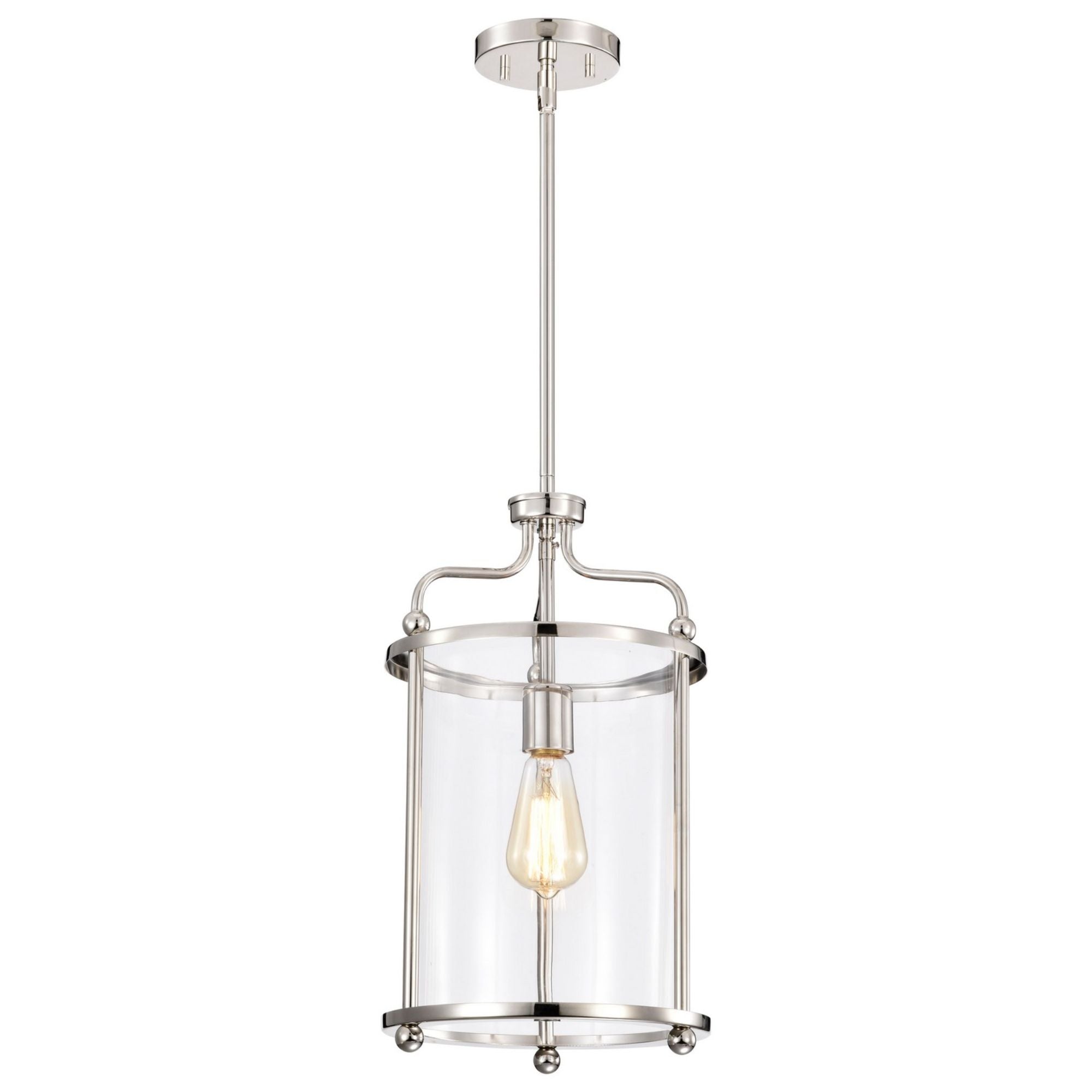 Yorktown 10" Pendant, Polished Nickel Finish - Bees Lighting