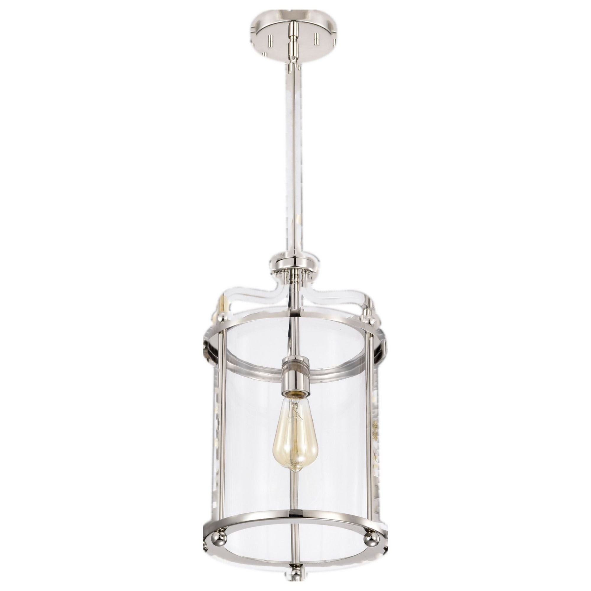 Yorktown 10" Pendant, Polished Nickel Finish - Bees Lighting