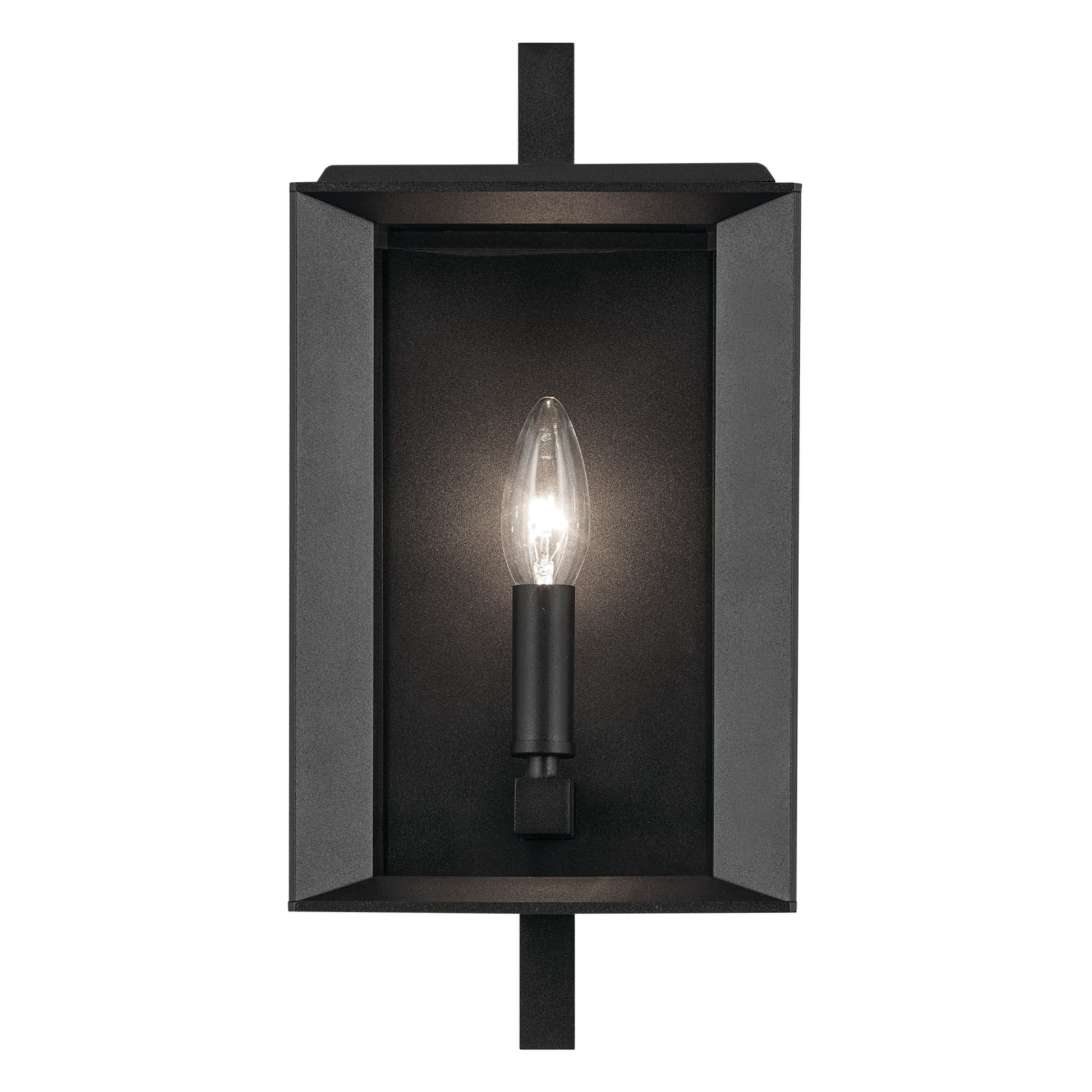 Kroft 14" Outdoor Wall Light, Textured Black Finish - Bees Lighting