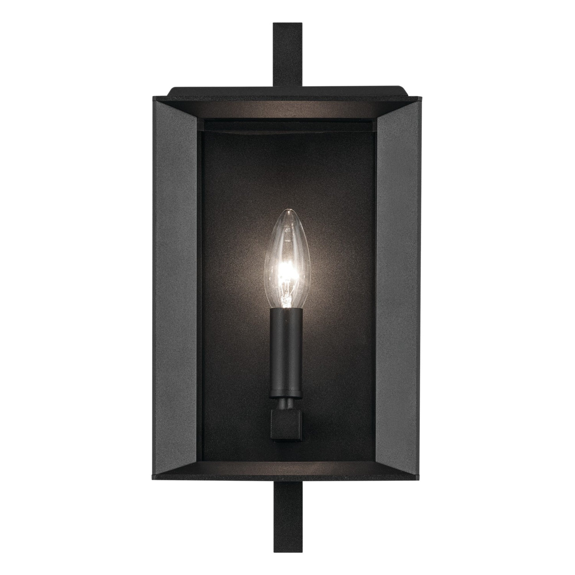 Kroft 14" Outdoor Wall Light, Textured Black Finish - Bees Lighting