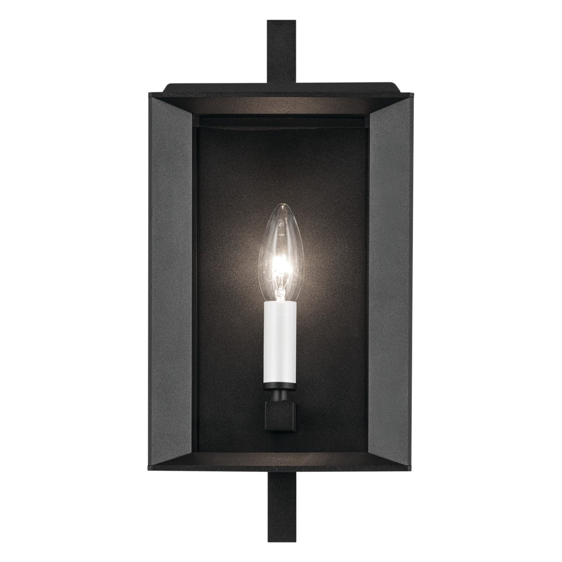 Kroft 14" Outdoor Wall Light, Textured Black Finish - Bees Lighting