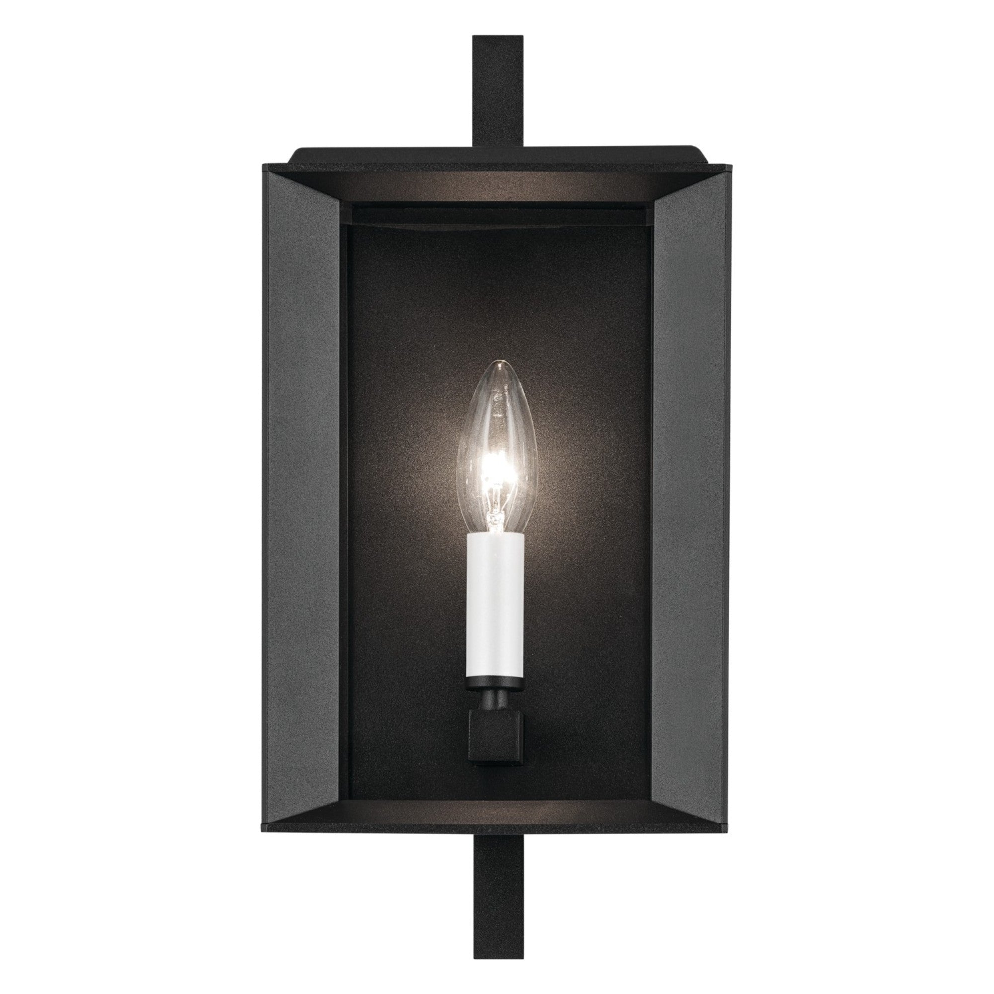 Kroft 14" Outdoor Wall Light, Textured Black Finish - Bees Lighting