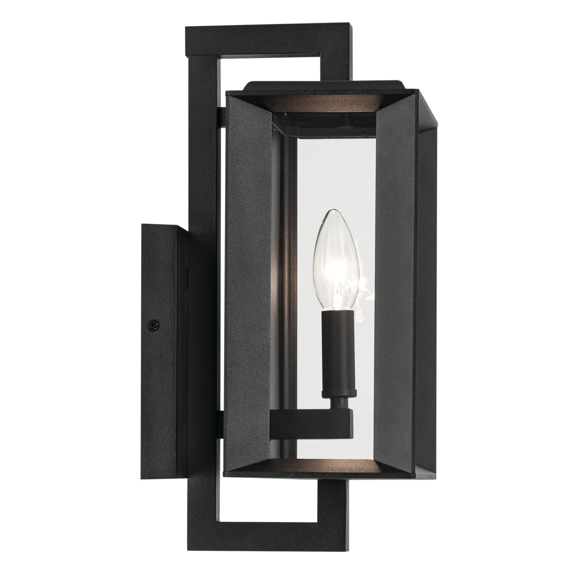 Kroft 14" Outdoor Wall Light, Textured Black Finish - Bees Lighting