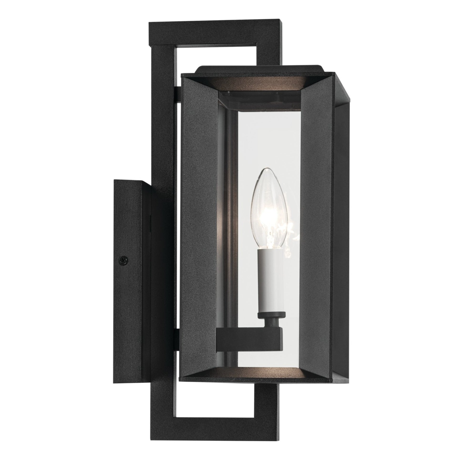 Kroft 14" Outdoor Wall Light, Textured Black Finish - Bees Lighting