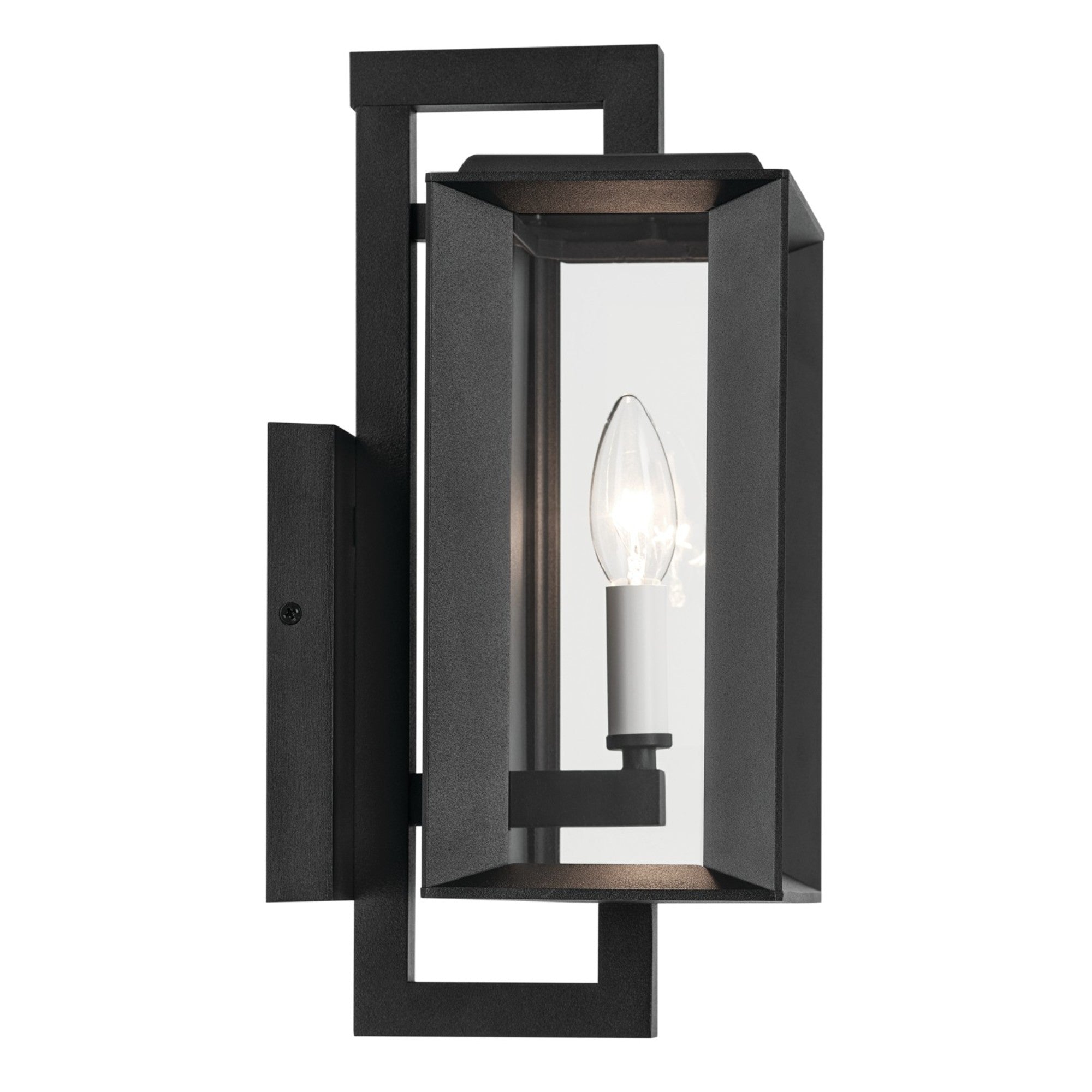Kroft 14" Outdoor Wall Light, Textured Black Finish - Bees Lighting