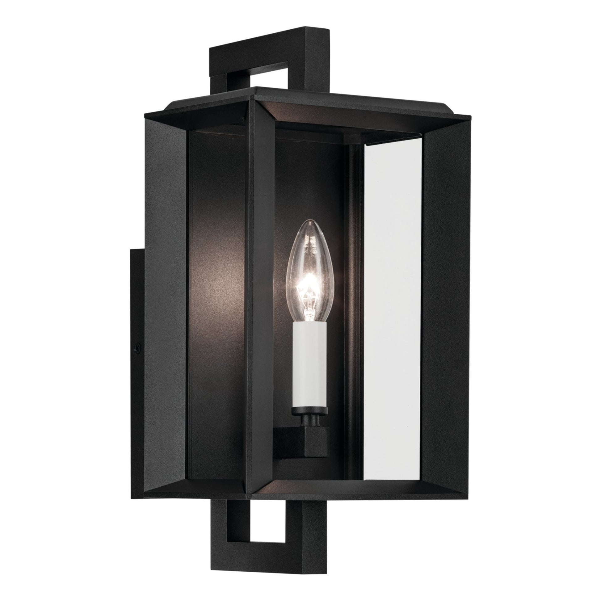 Kroft 14" Outdoor Wall Light, Textured Black Finish - Bees Lighting