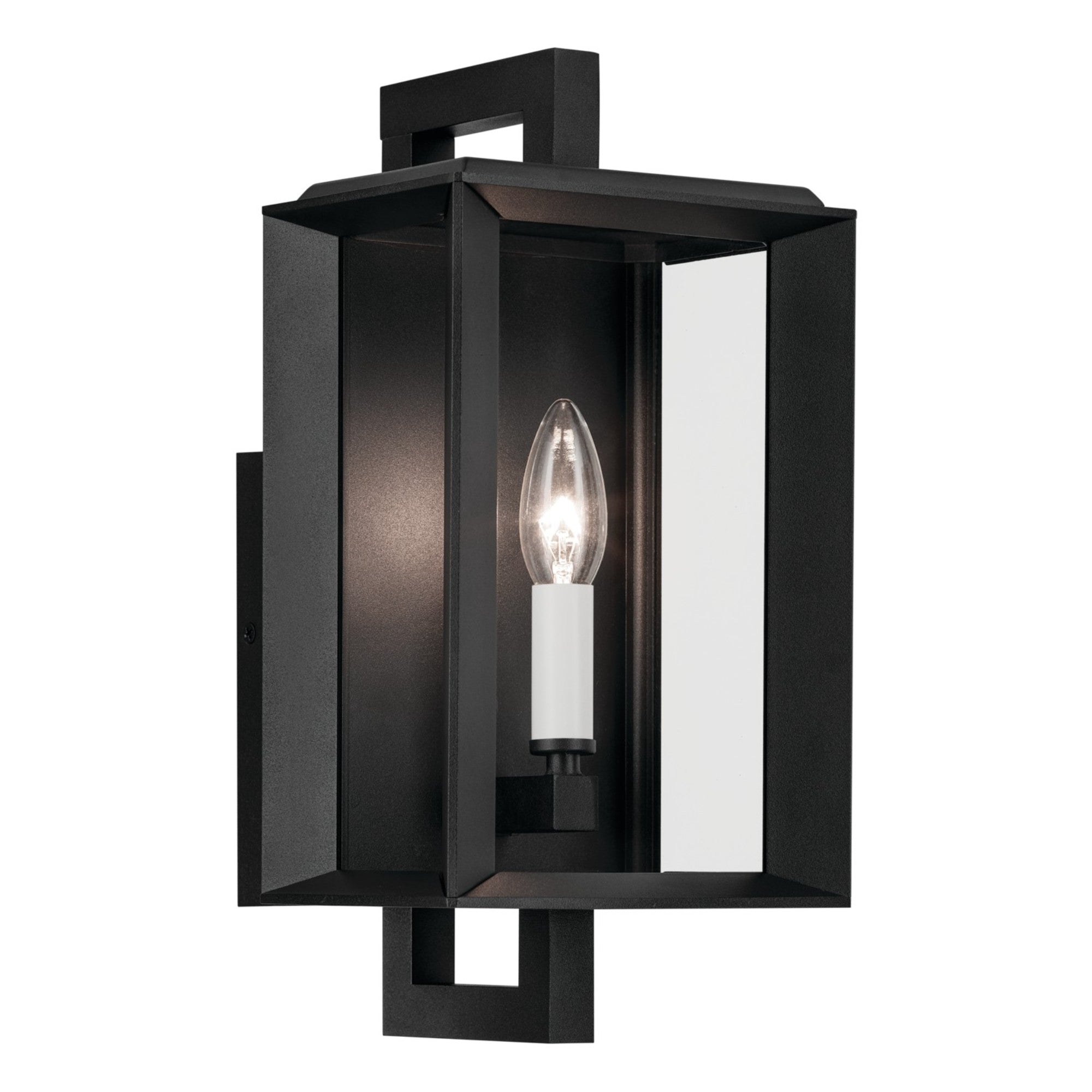 Kroft 14" Outdoor Wall Light, Textured Black Finish - Bees Lighting