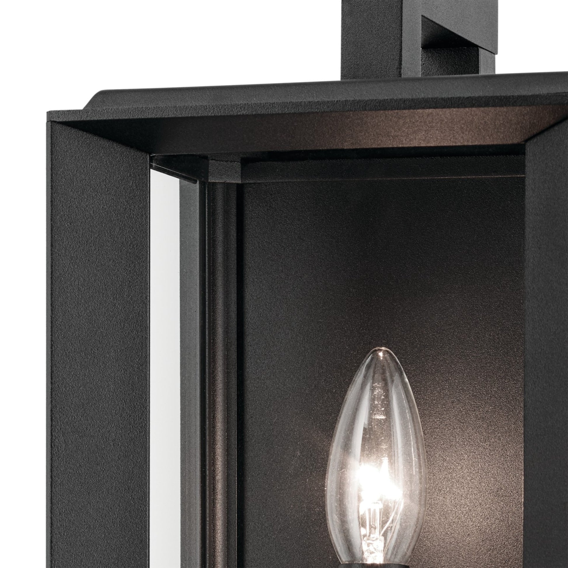Kroft 14" Outdoor Wall Light, Textured Black Finish - Bees Lighting