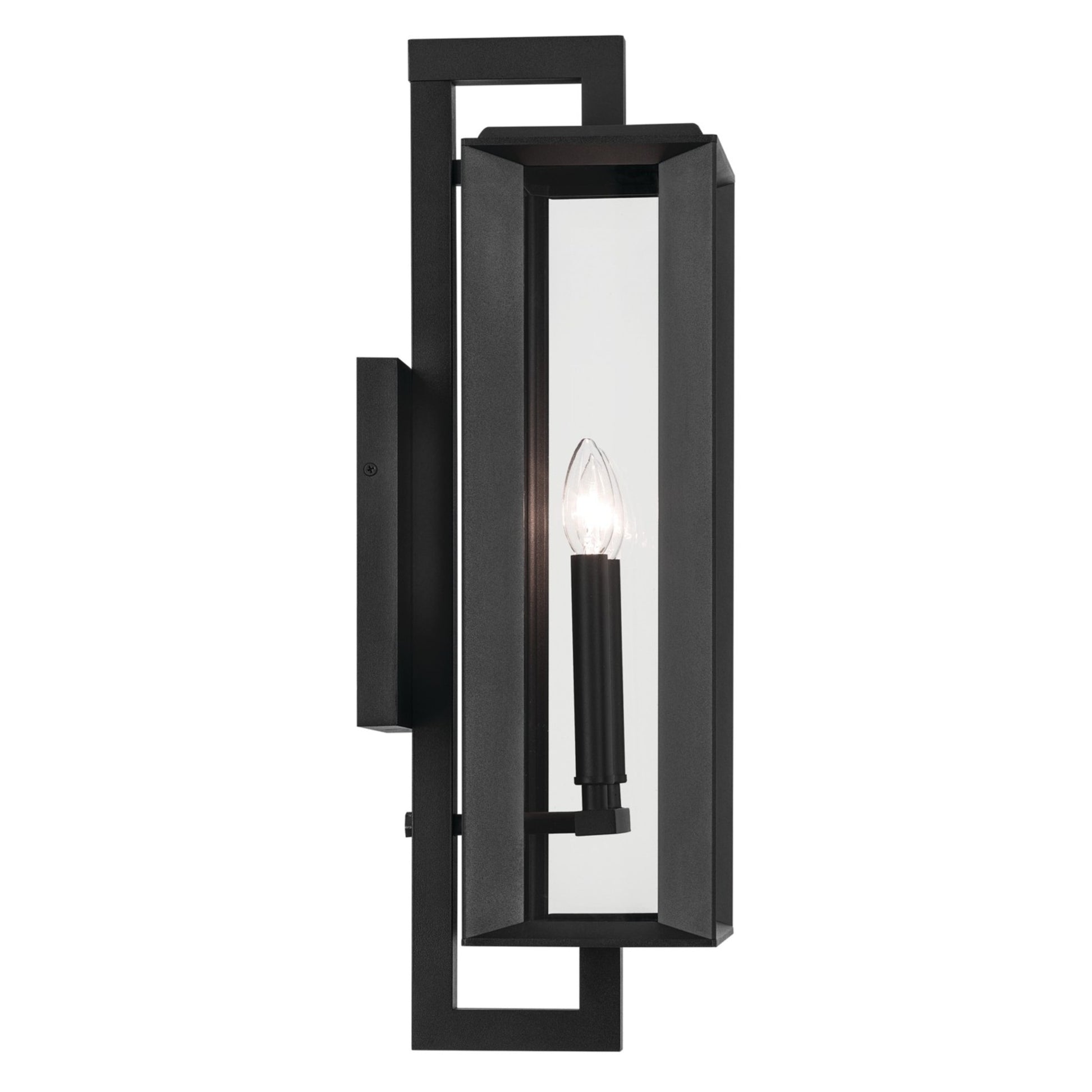 Kroft 24" 2-Light Outdoor Wall Light, Textured Black Finish - Bees Lighting