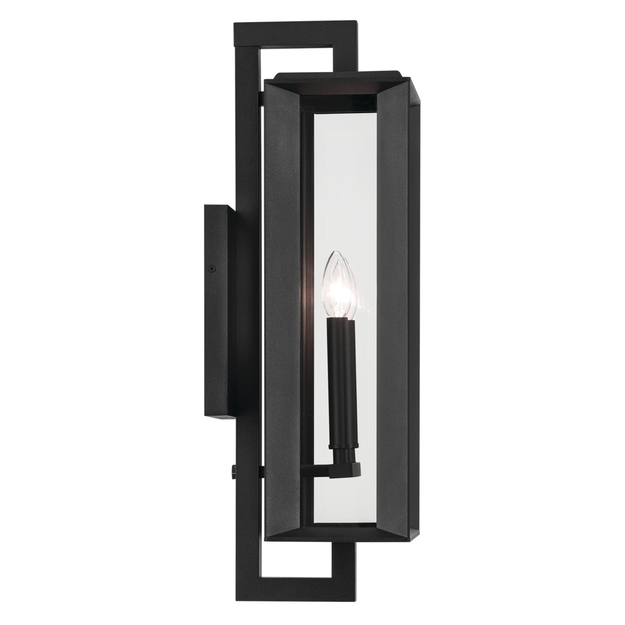 Kroft 24" 2-Light Outdoor Wall Light, Textured Black Finish - Bees Lighting