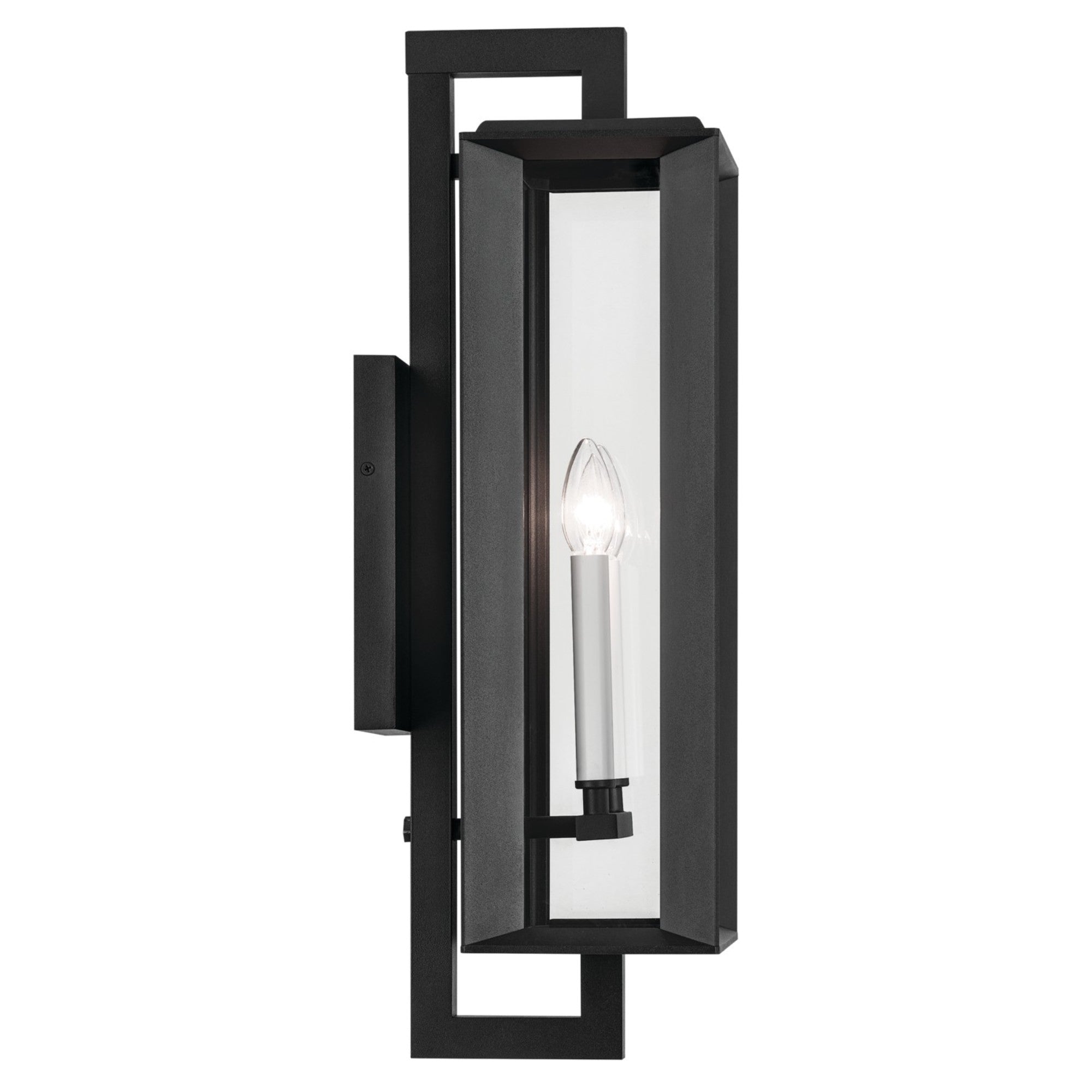Kroft 24" 2-Light Outdoor Wall Light, Textured Black Finish - Bees Lighting