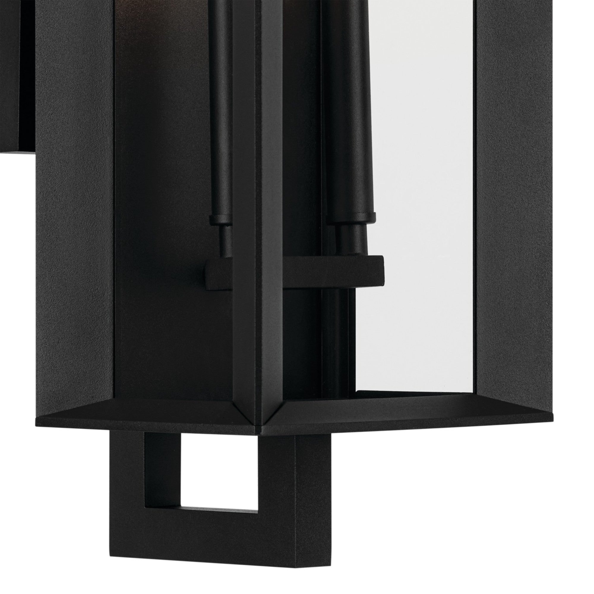 Kroft 24" 2-Light Outdoor Wall Light, Textured Black Finish - Bees Lighting