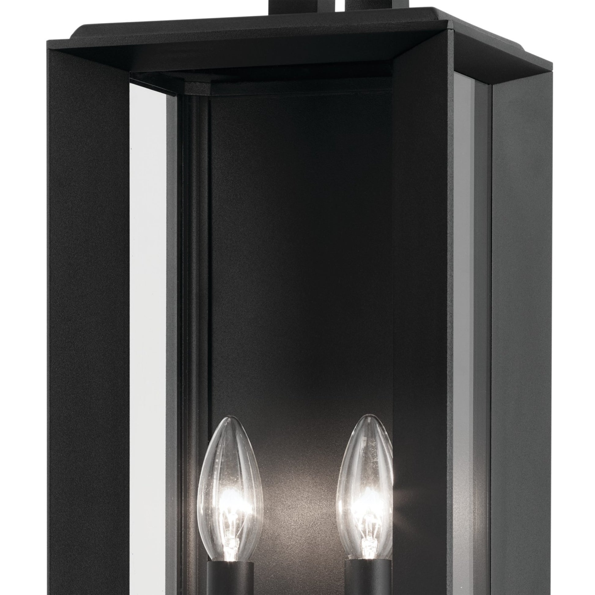 Kroft 24" 2-Light Outdoor Wall Light, Textured Black Finish - Bees Lighting