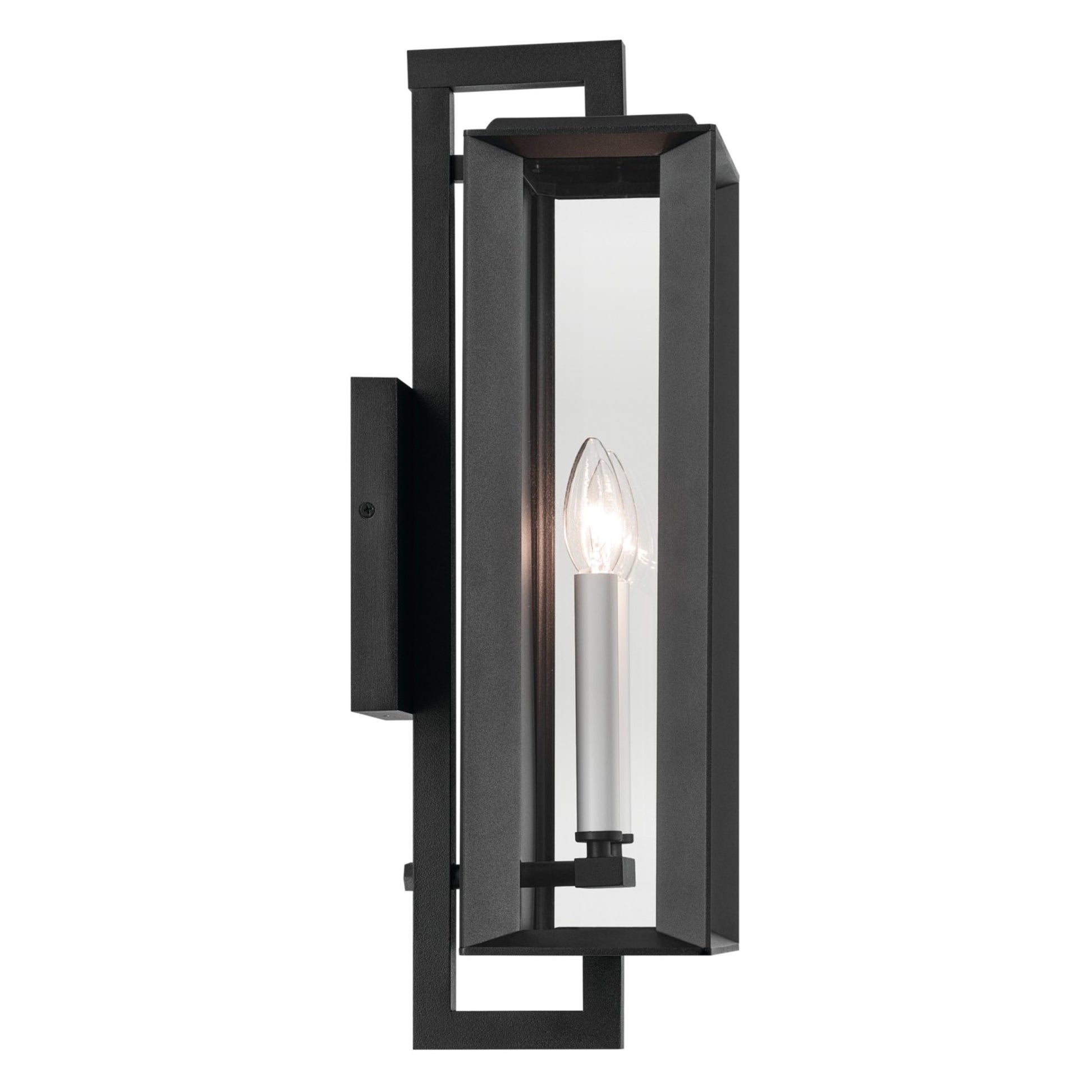 Kroft 21" 2-Light Outdoor Wall Light, Textured Black Finish - Bees Lighting
