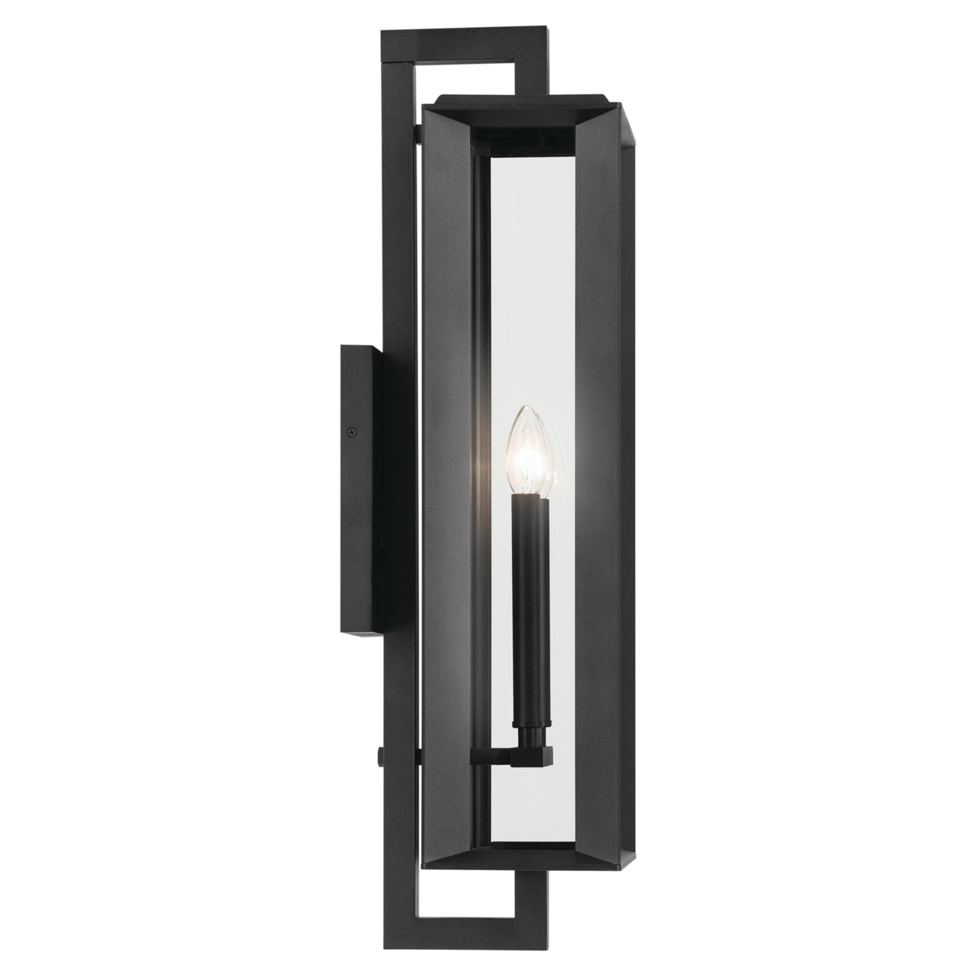 Kroft 28" 2-Light Outdoor Wall Light, Textured Black Finish - Bees Lighting
