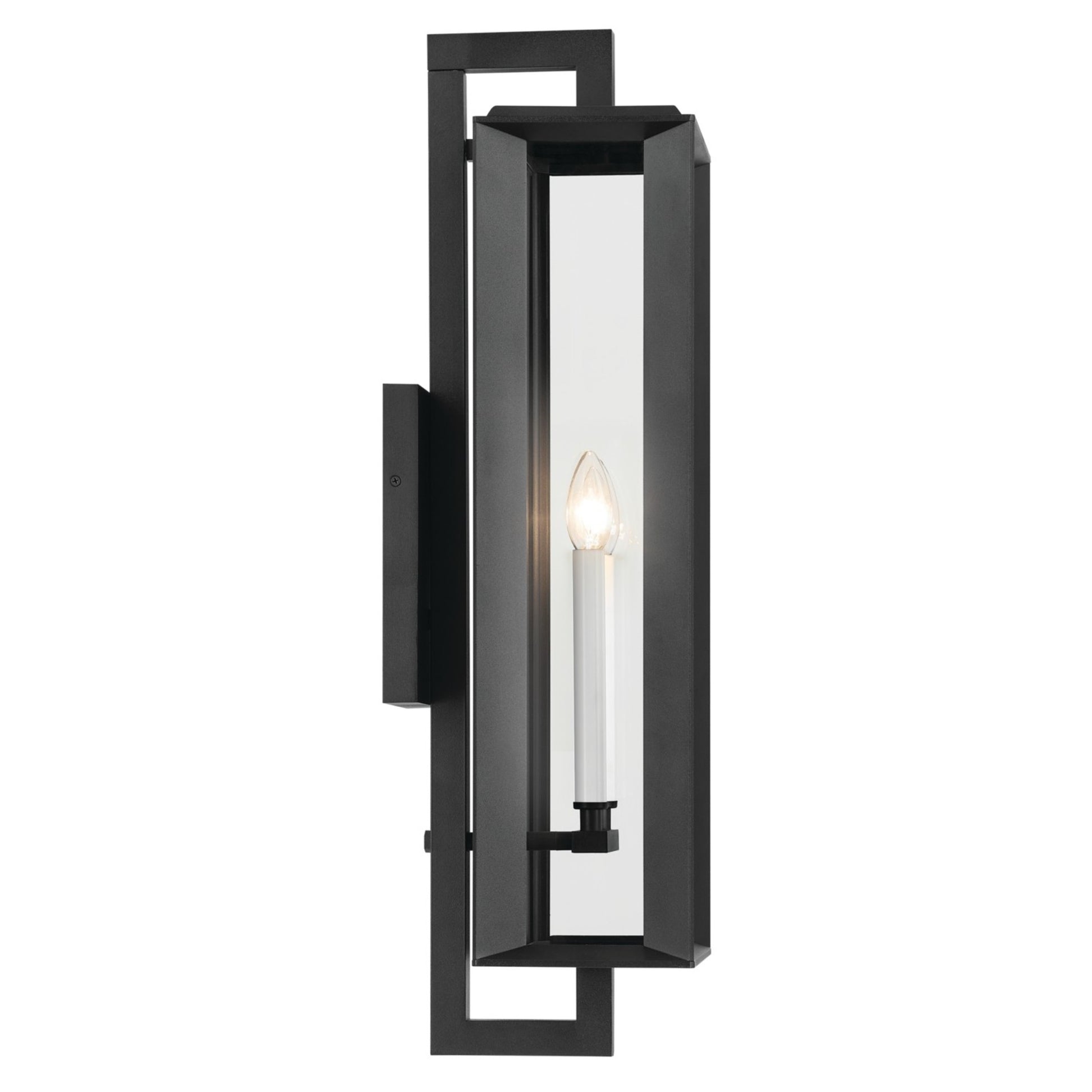 Kroft 28" 2-Light Outdoor Wall Light, Textured Black Finish - Bees Lighting