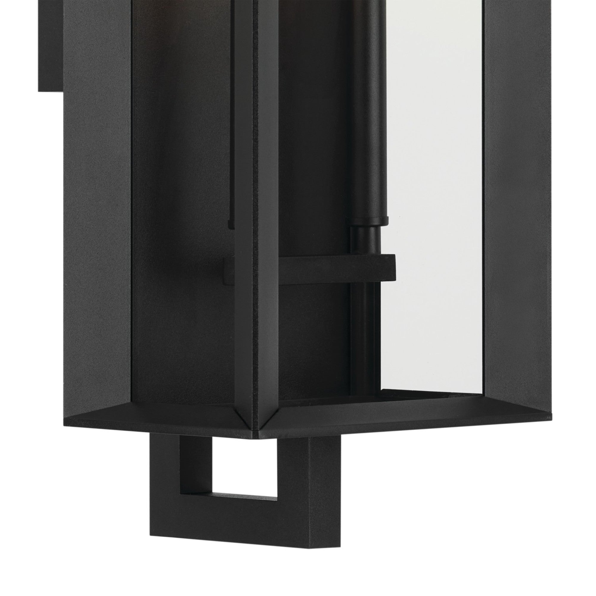 Kroft 28" 2-Light Outdoor Wall Light, Textured Black Finish - Bees Lighting