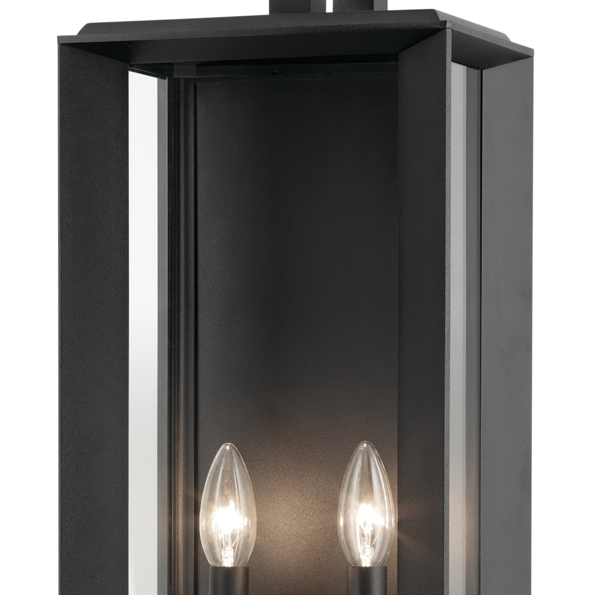 Kroft 28" 2-Light Outdoor Wall Light, Textured Black Finish - Bees Lighting