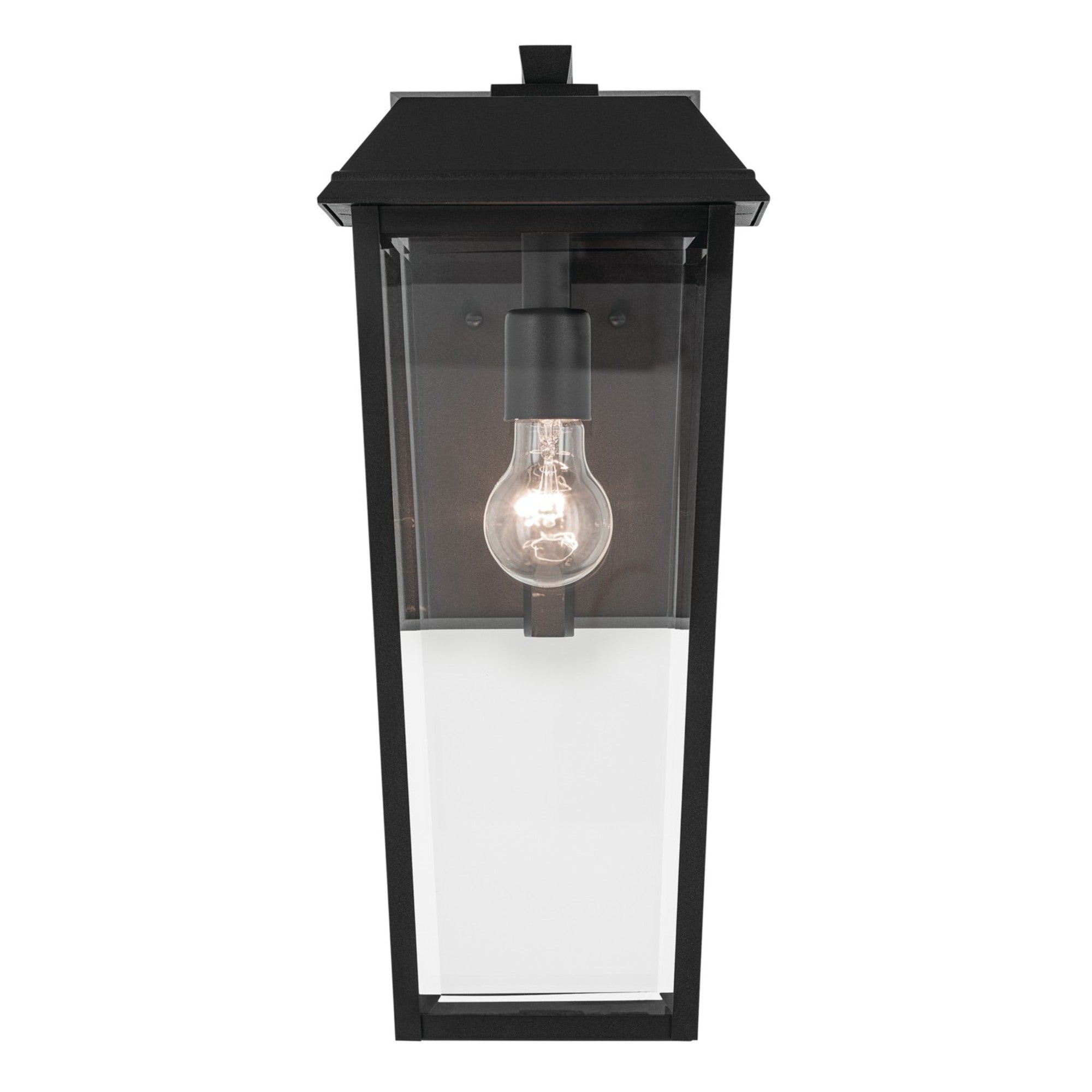 Mathus 18" Outdoor Wall Light, Textured Black Finish - Bees Lighting