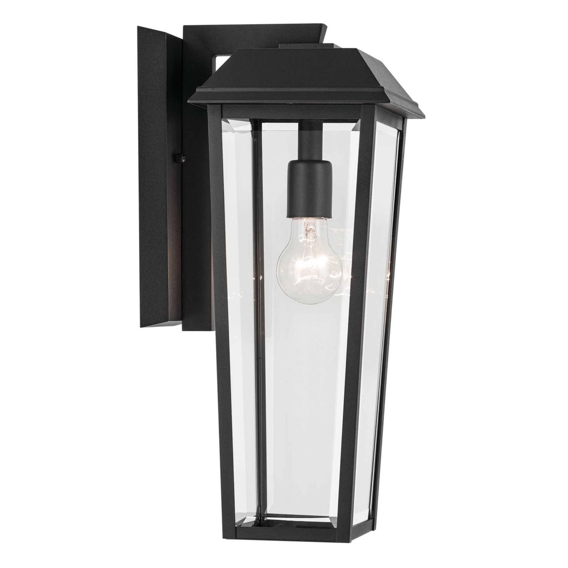 Mathus 18" Outdoor Wall Light, Textured Black Finish - Bees Lighting