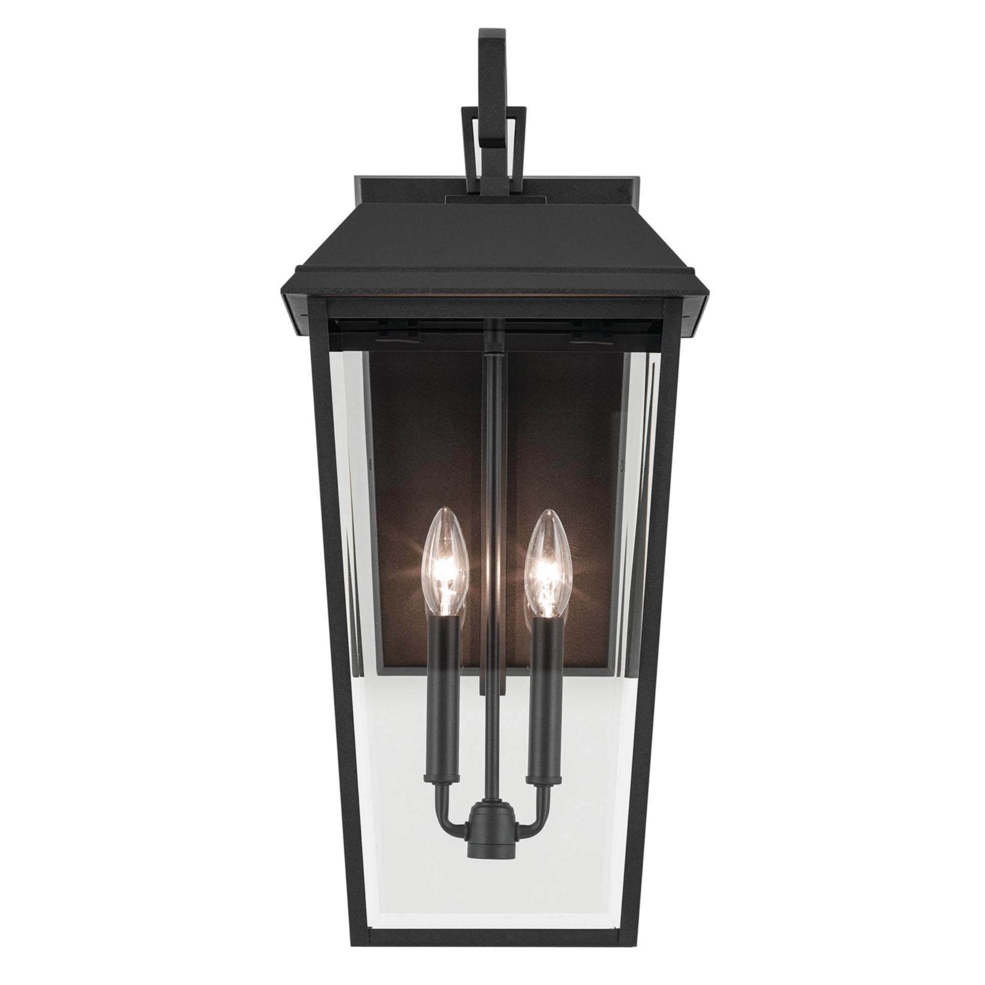 Mathus 24" 2-Light Outdoor Wall Light, Textured Black Finish - Bees Lighting