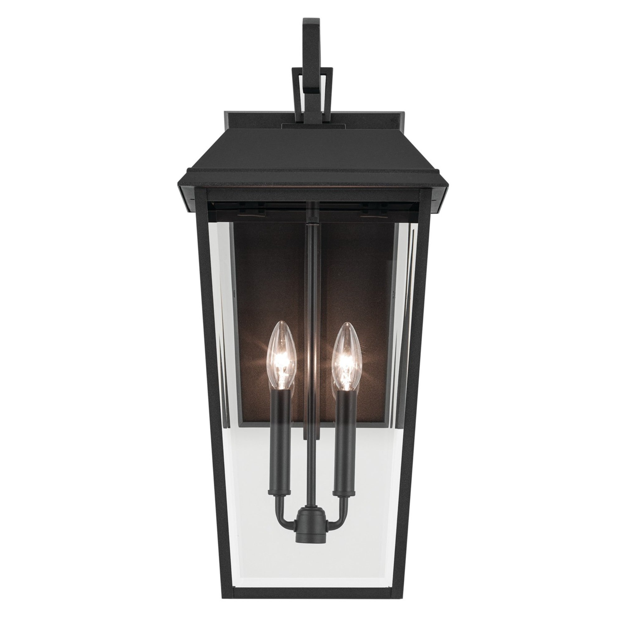 Mathus 24" 2-Light Outdoor Wall Light, Textured Black Finish - Bees Lighting