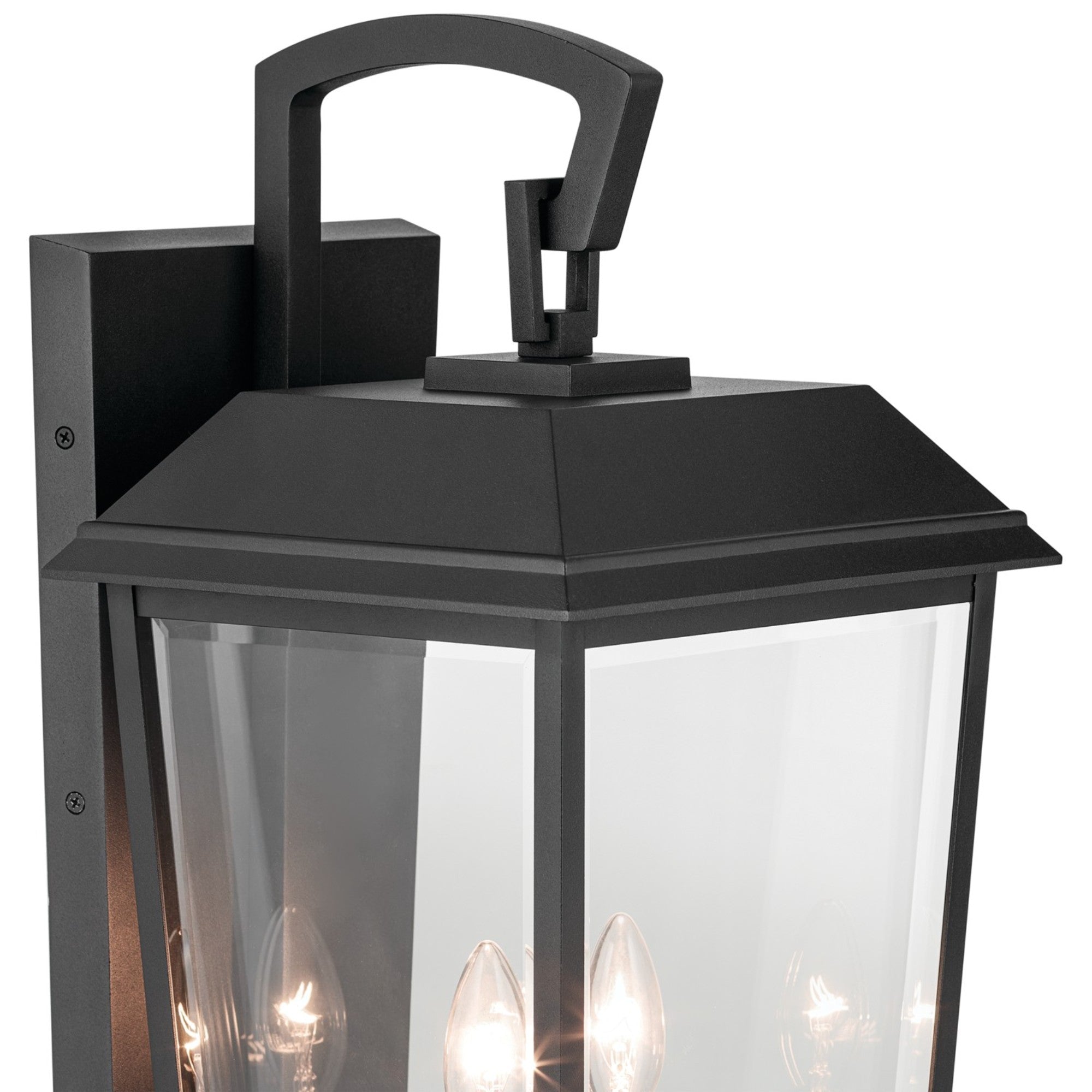 Mathus 24" 2-Light Outdoor Wall Light, Textured Black Finish - Bees Lighting