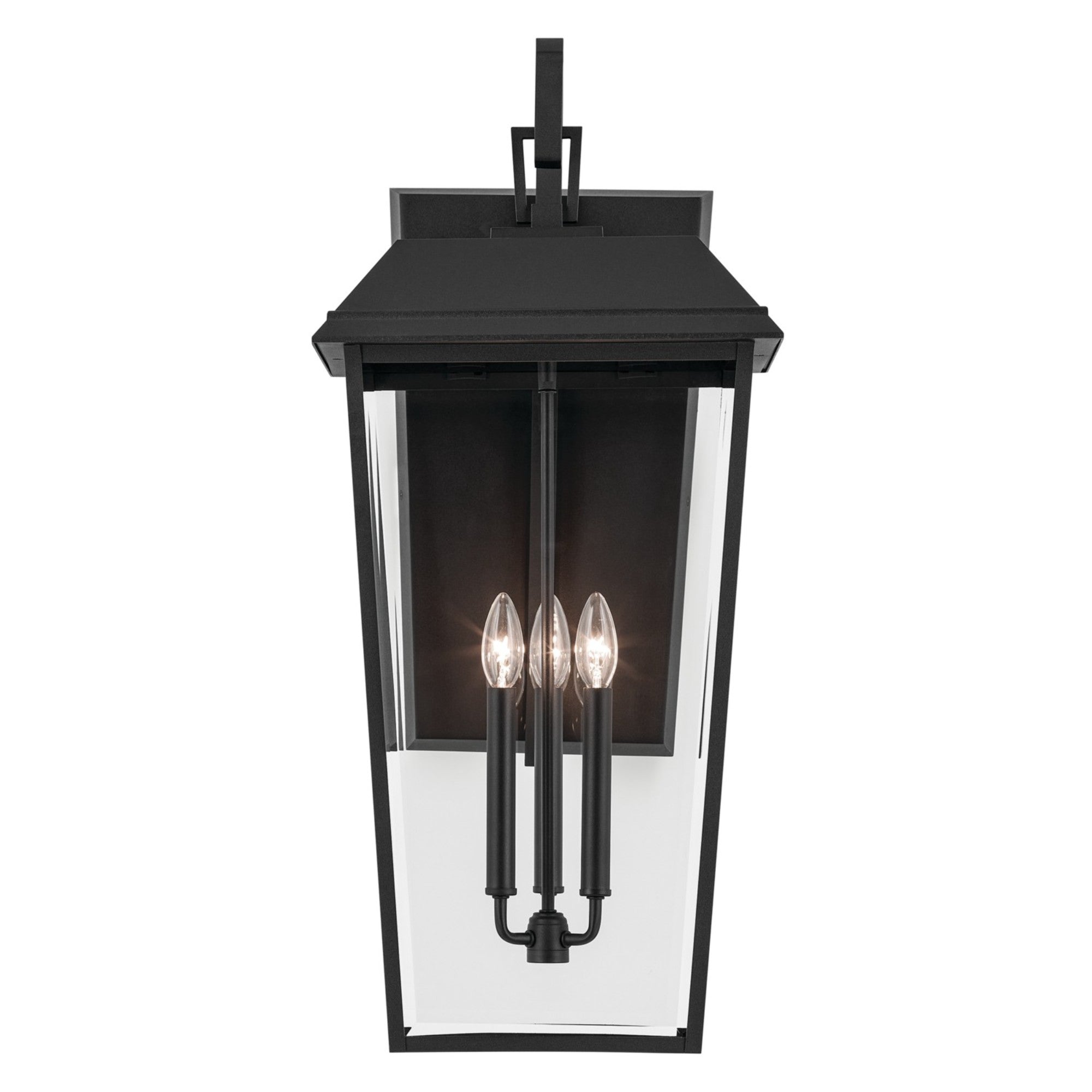 Mathus 30" 3-Light Outdoor Wall Light, Textured Black Finish - Bees Lighting