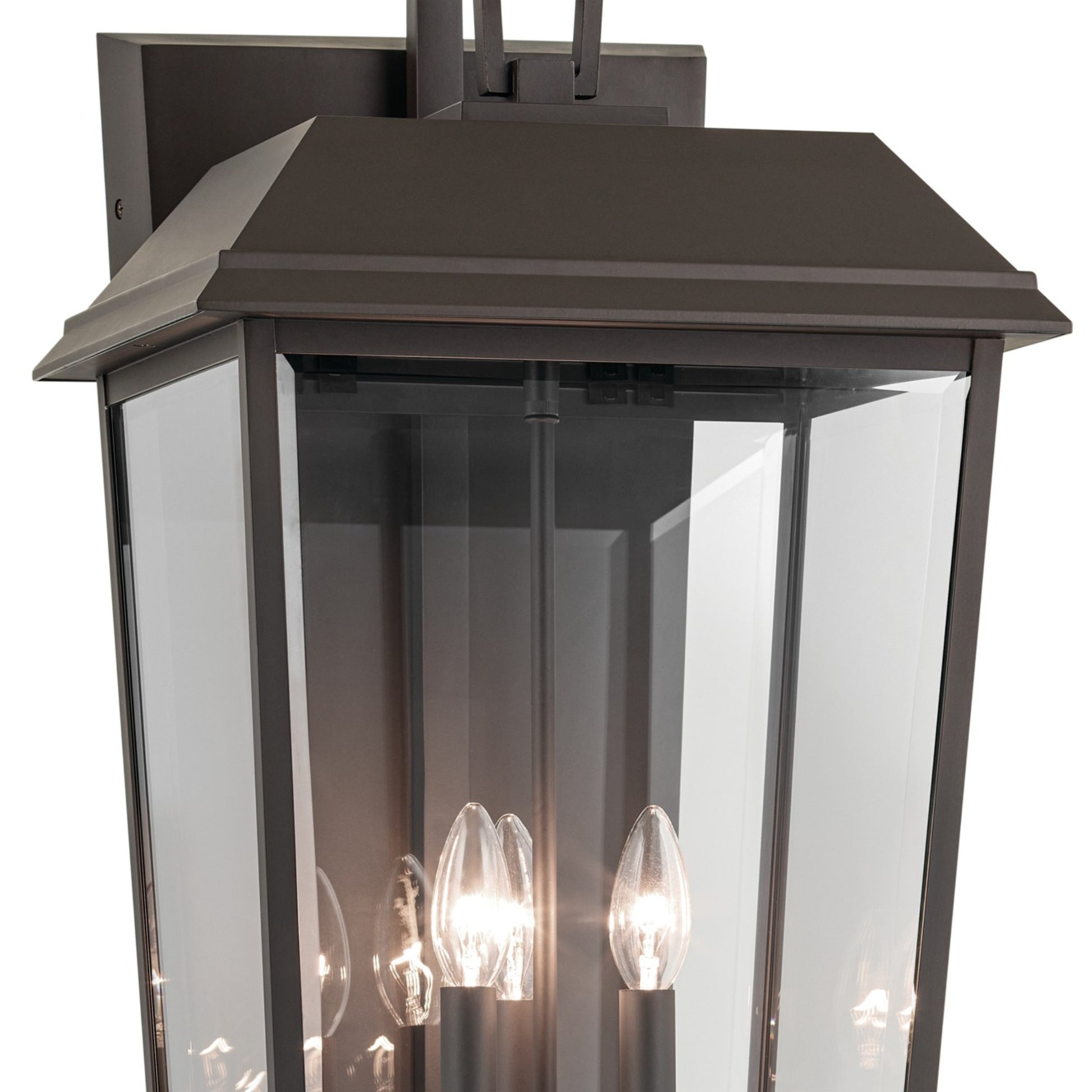 Mathus 30" 3-Light Outdoor Wall Light, Olde Bronze Finish - Bees Lighting