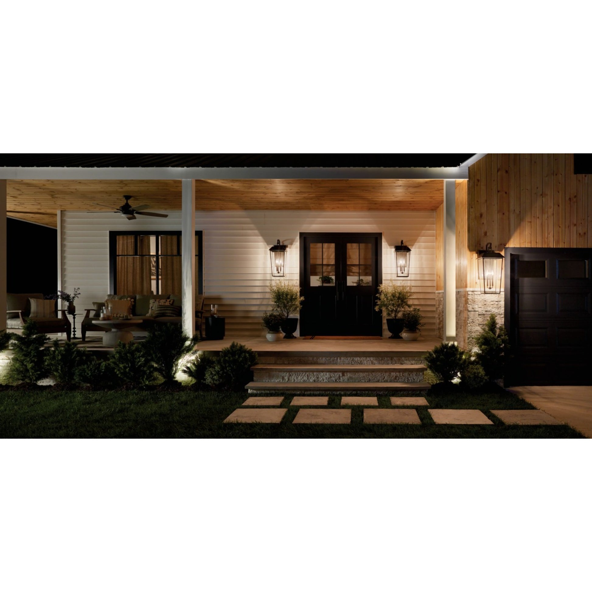 Mathus 30" 3-Light Outdoor Wall Light, Olde Bronze Finish - Bees Lighting