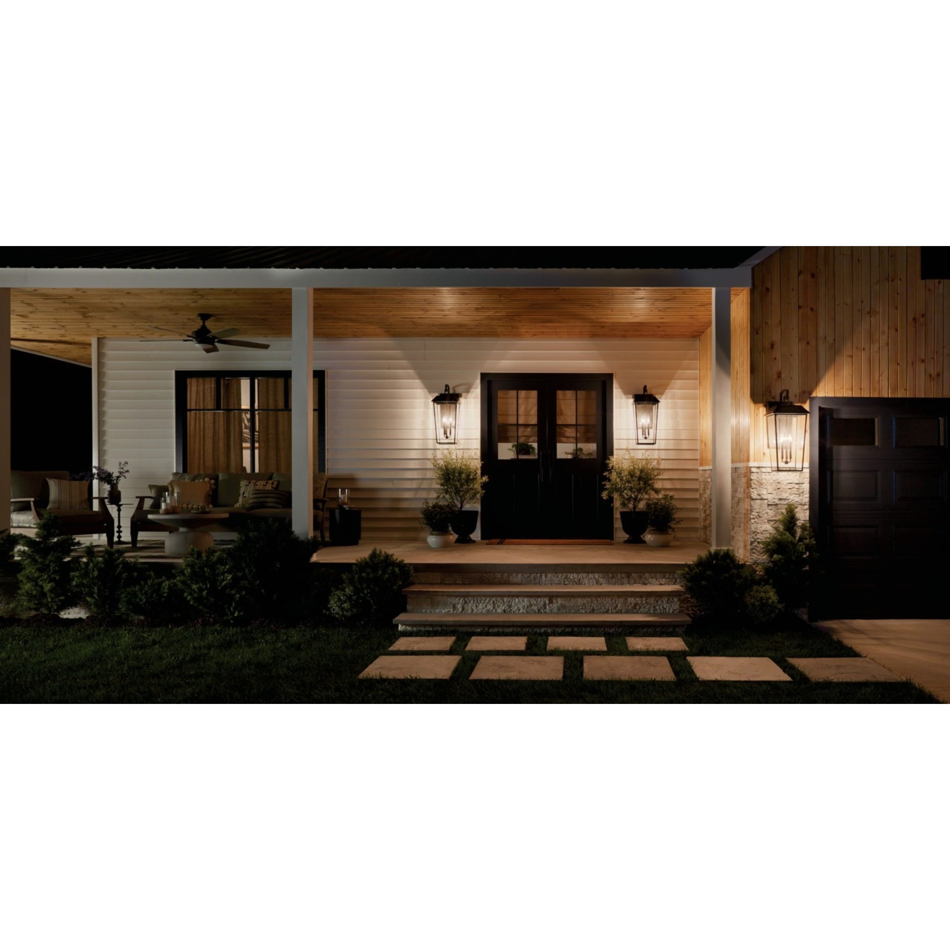 Mathus 30" 3-Light Outdoor Wall Light, Olde Bronze Finish - Bees Lighting