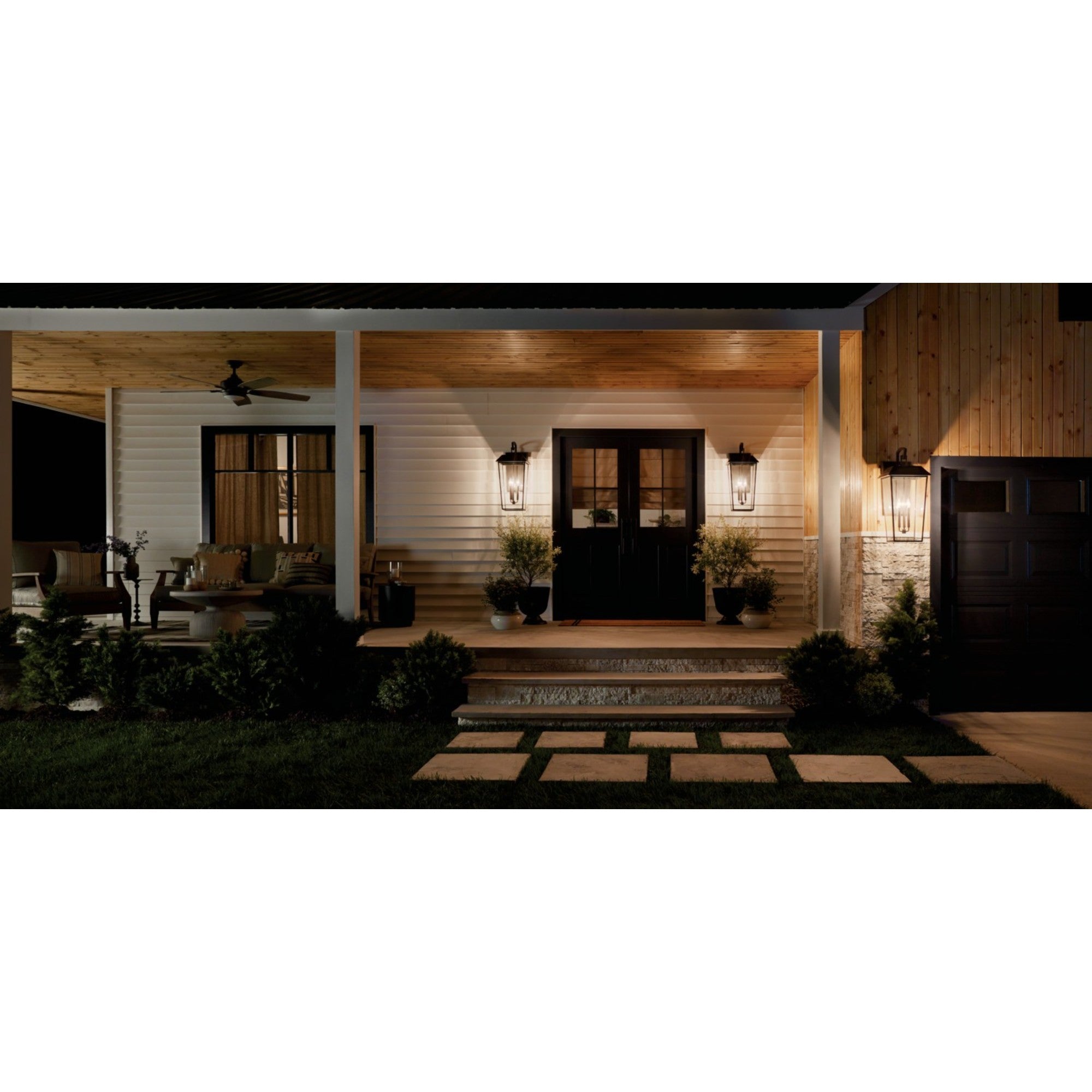 Mathus 30" 3-Light Outdoor Wall Light, Olde Bronze Finish - Bees Lighting