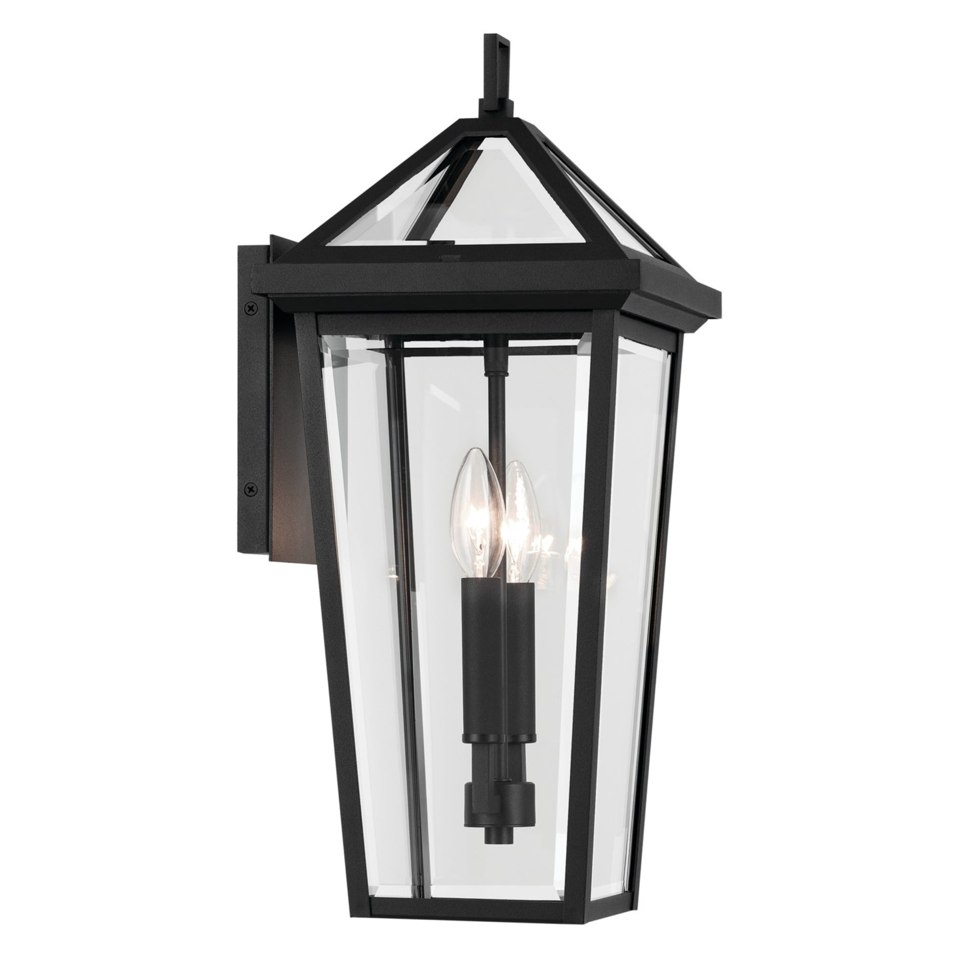 Regence 19" 2-Light Outdoor Wall Light, Textured Black Finish - Bees Lighting