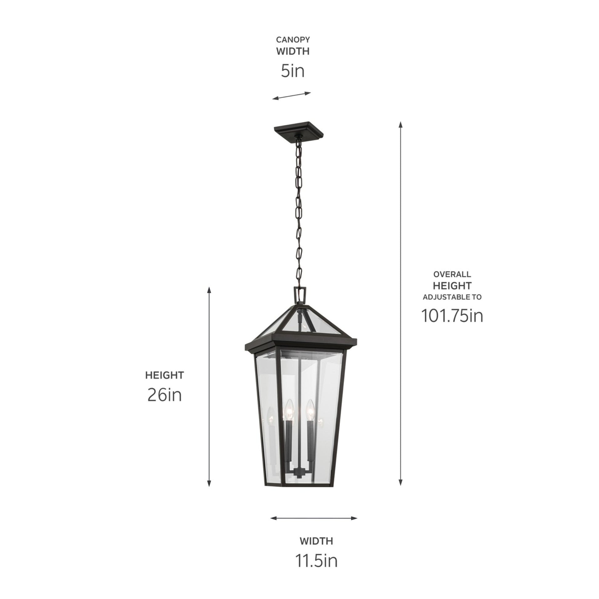 Regence 26" 2-Light Outdoor Pendant, Olde Bronze Finish - Bees Lighting