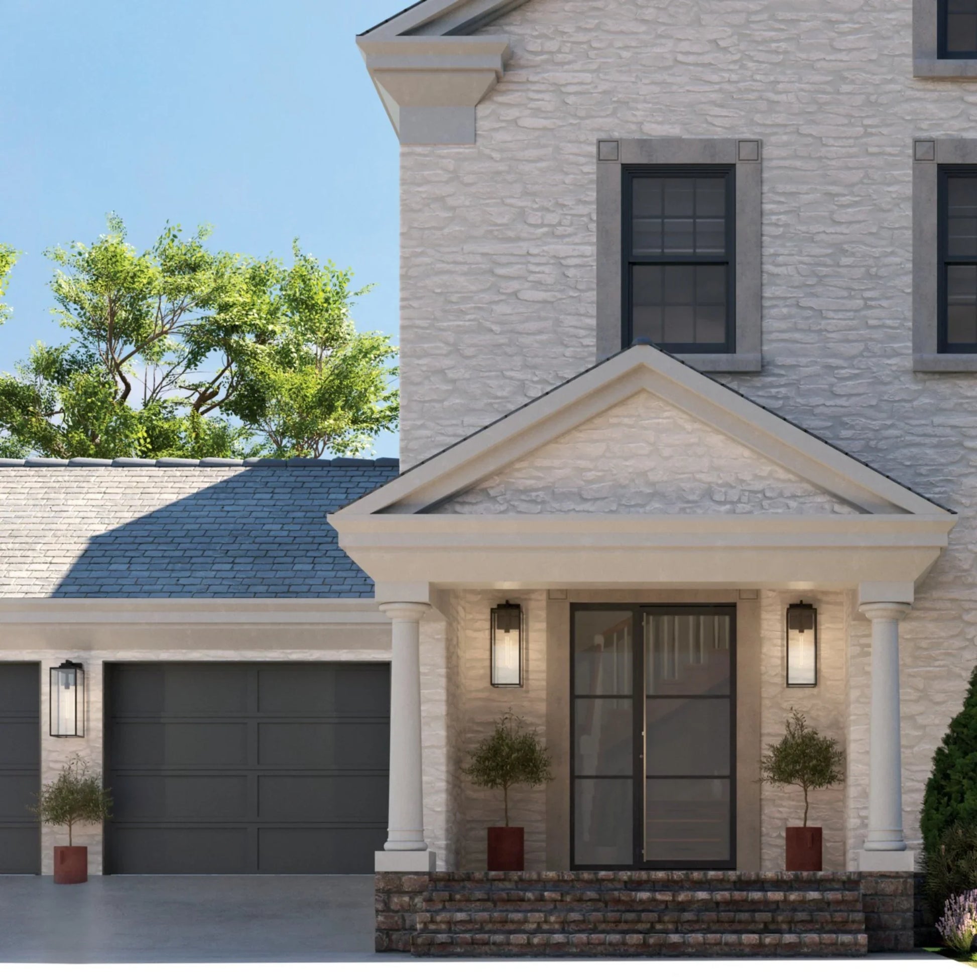 Branner 24" Outdoor Wall Light, Textured Black Finish - Bees Lighting