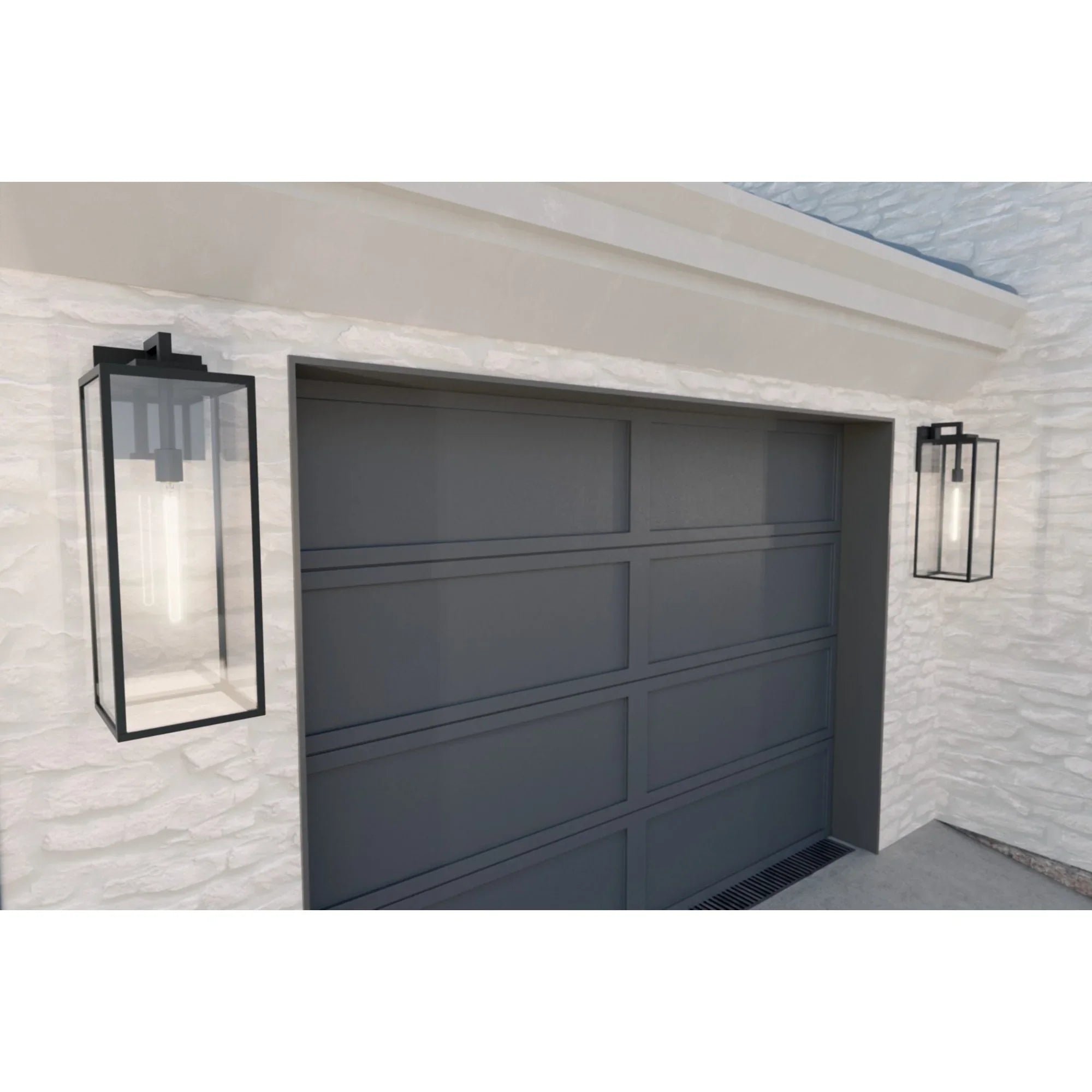 Branner 24" Outdoor Wall Light, Textured Black Finish - Bees Lighting