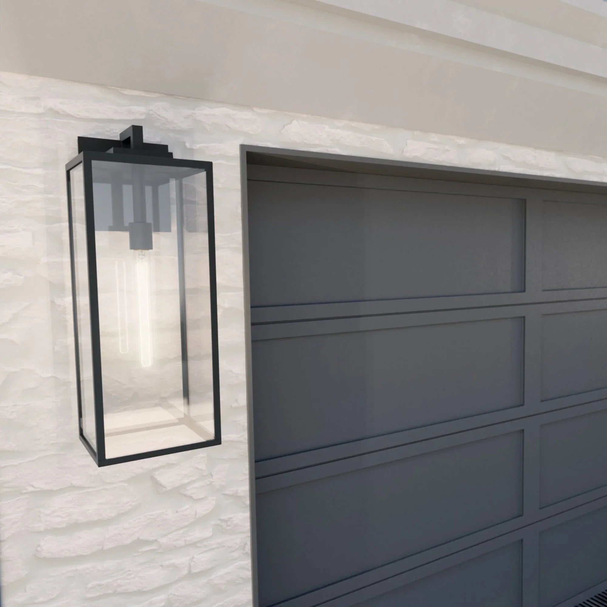 Branner 24" Outdoor Wall Light, Textured Black Finish - Bees Lighting