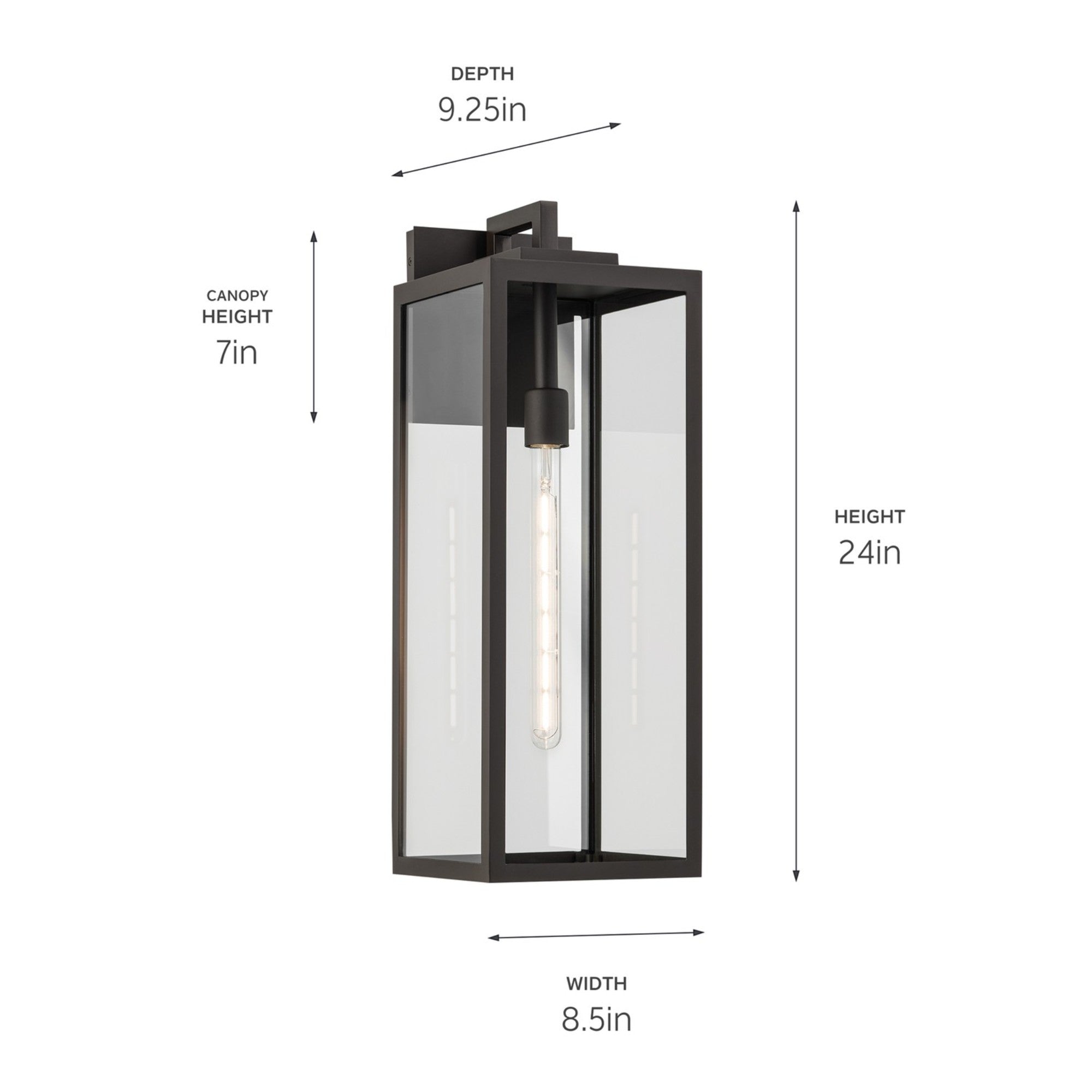 Branner 24" Outdoor Wall Light, Olde Bronze Finish - Bees Lighting
