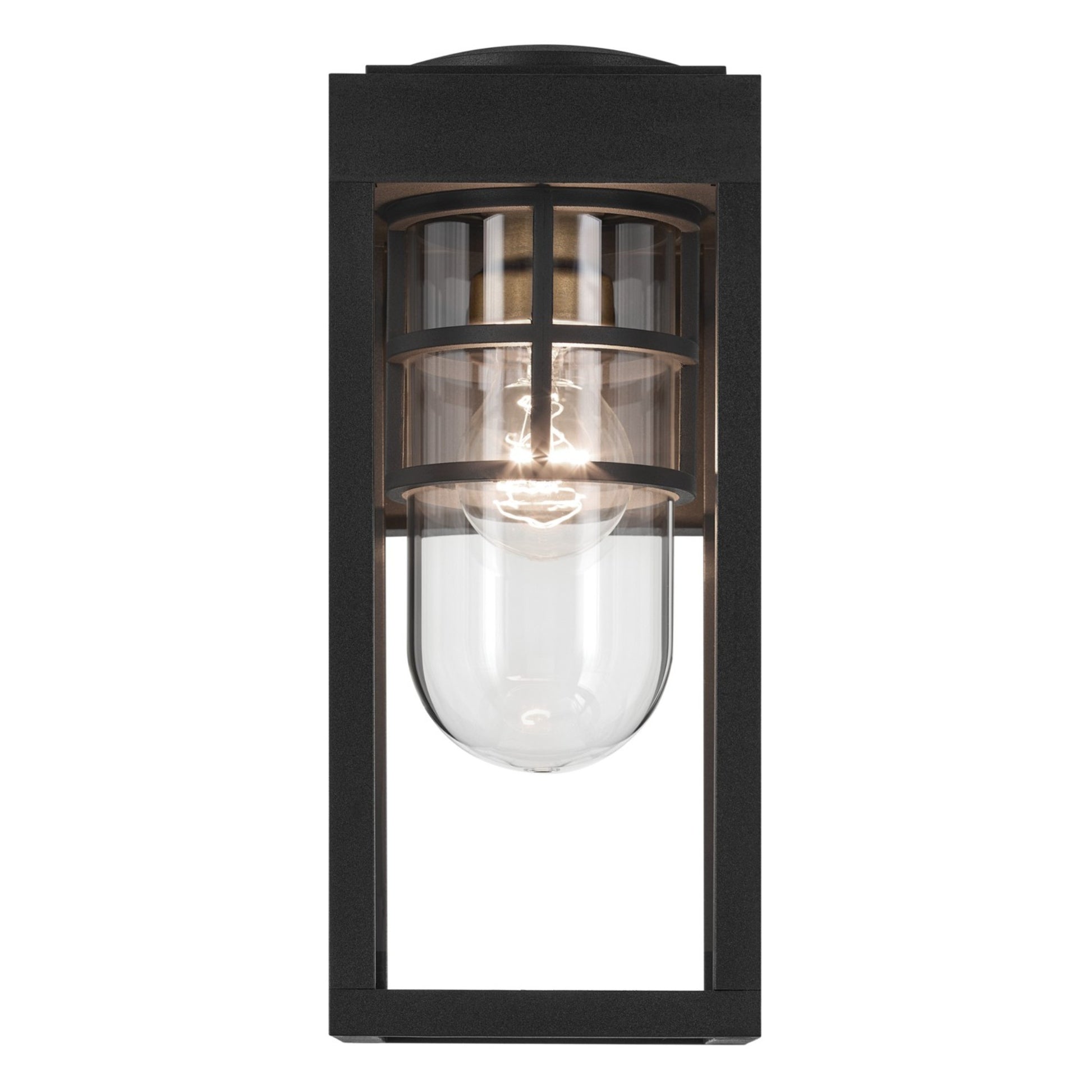 Hone 13" Outdoor Wall Light, Textured Black Finish - Bees Lighting